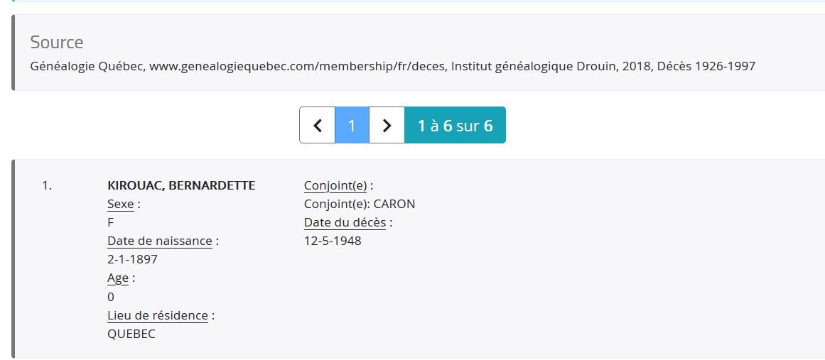 Mention du décès