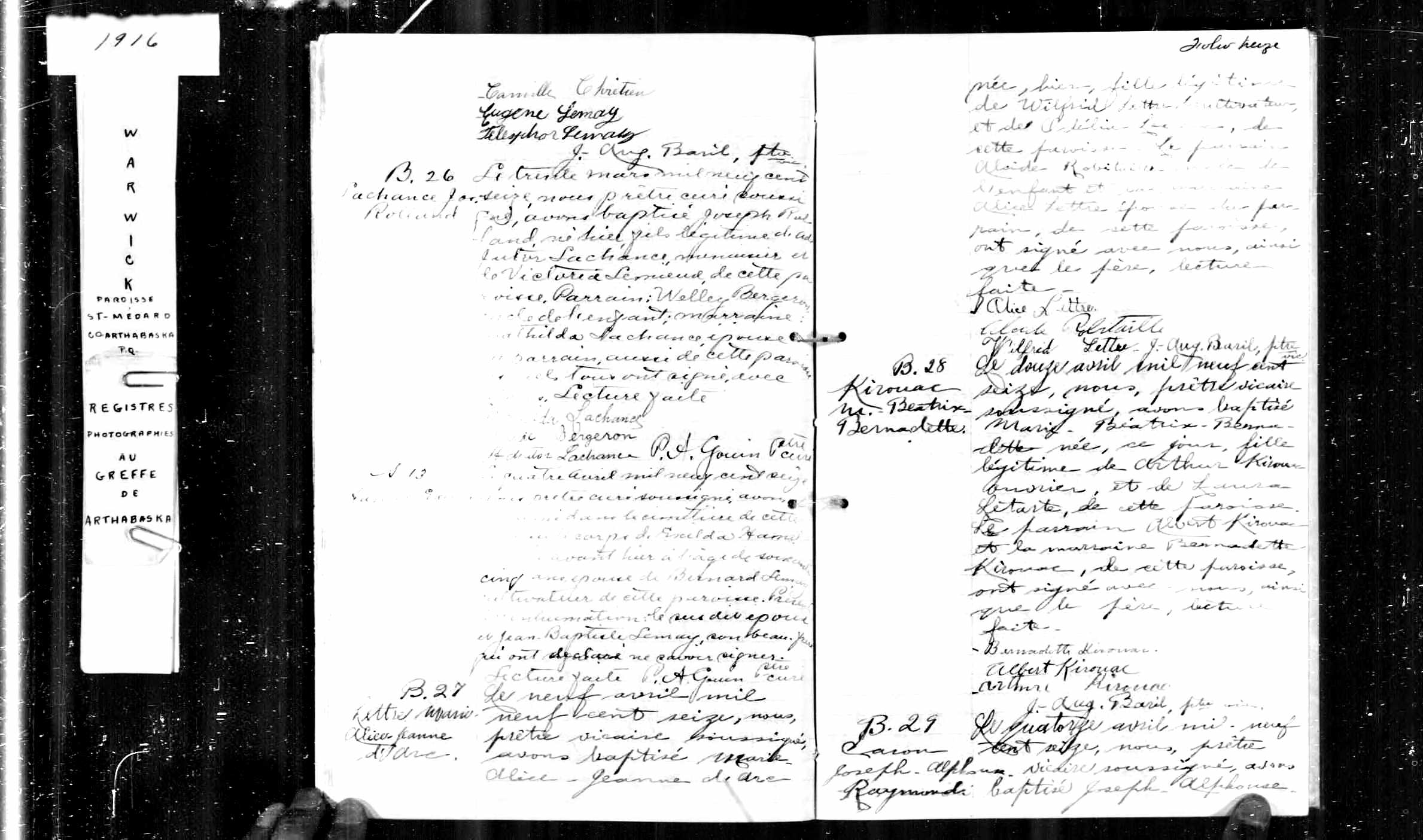 Acte de baptême