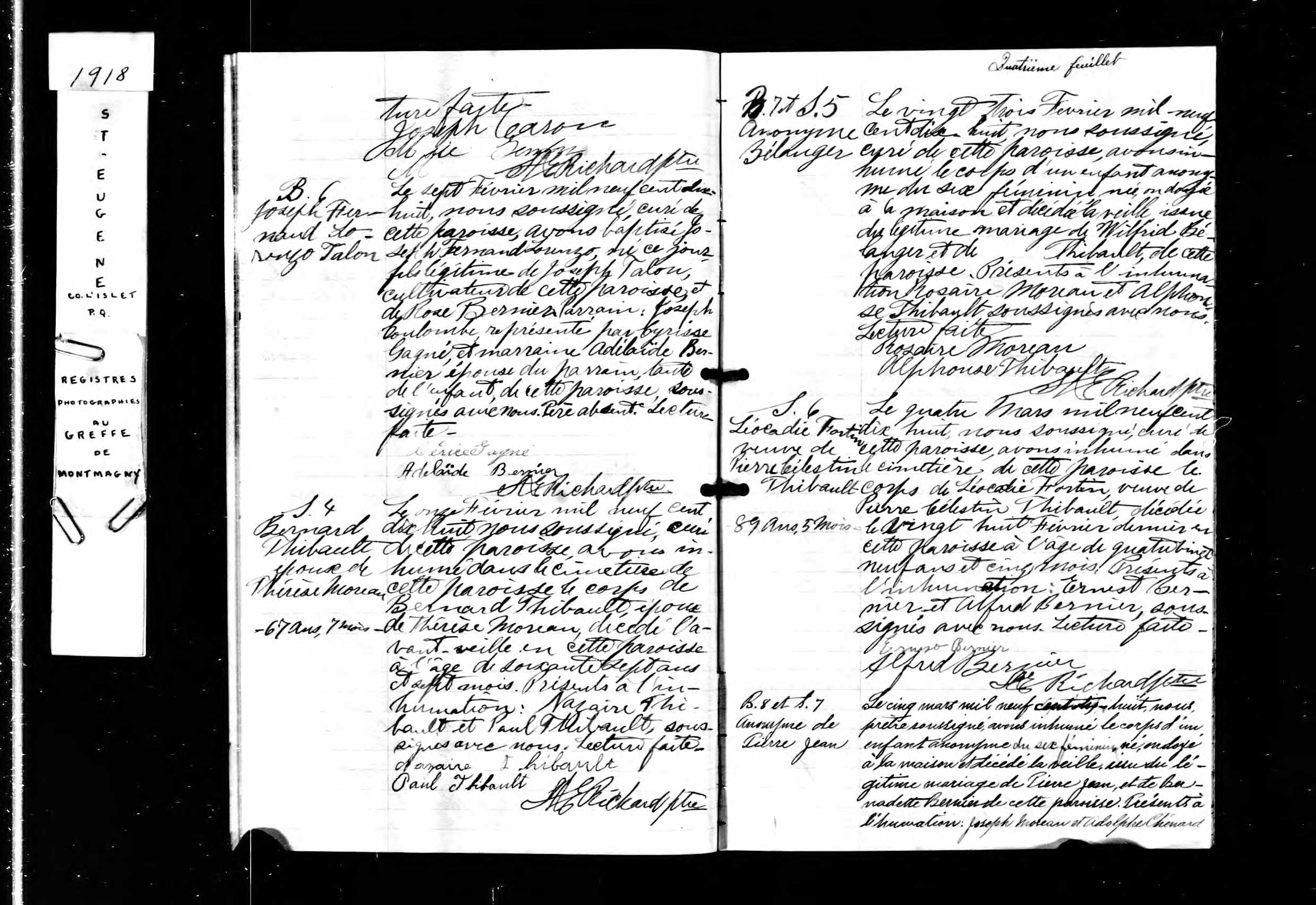 Acte de sépulture