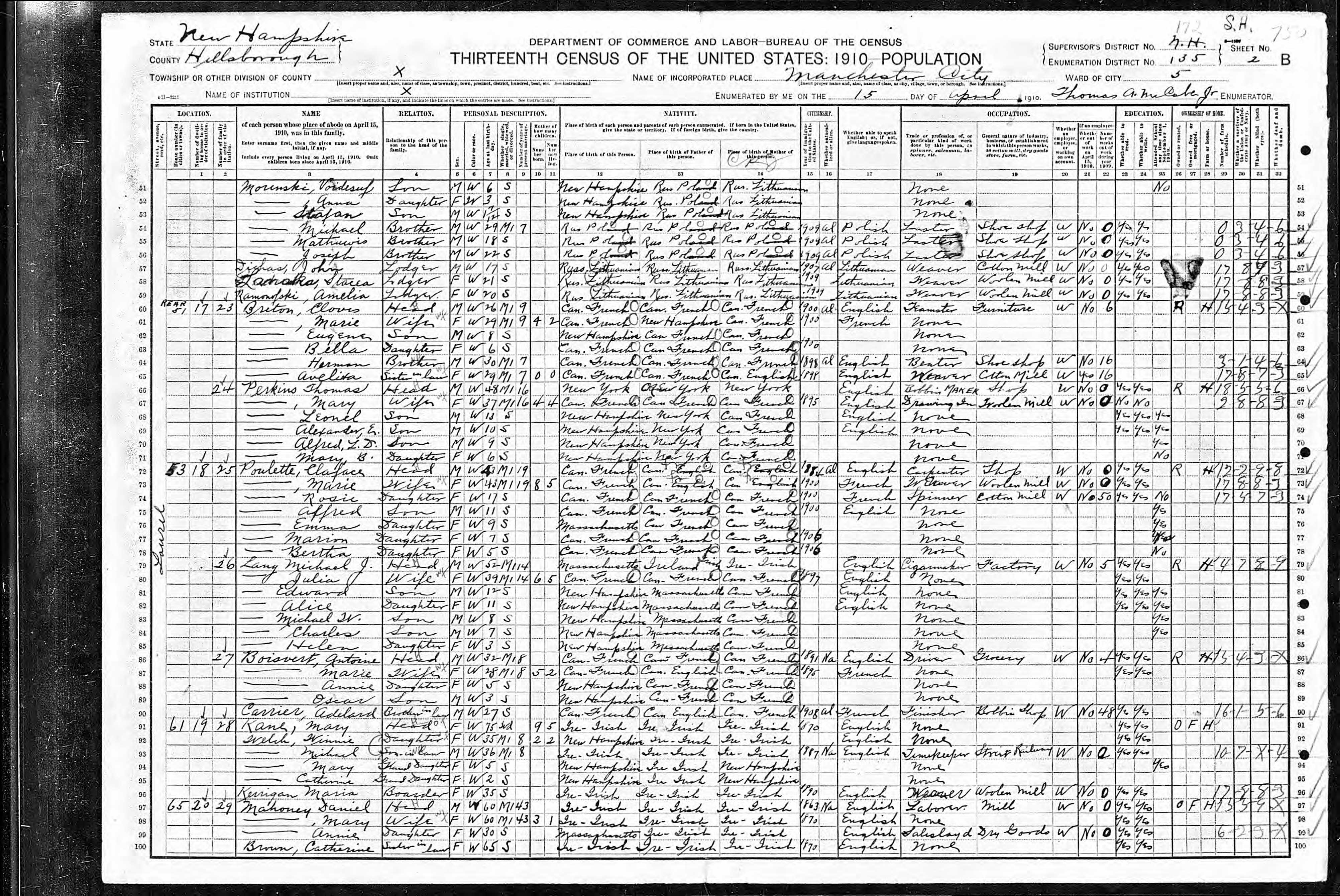 Recensement fédéral américain 1910