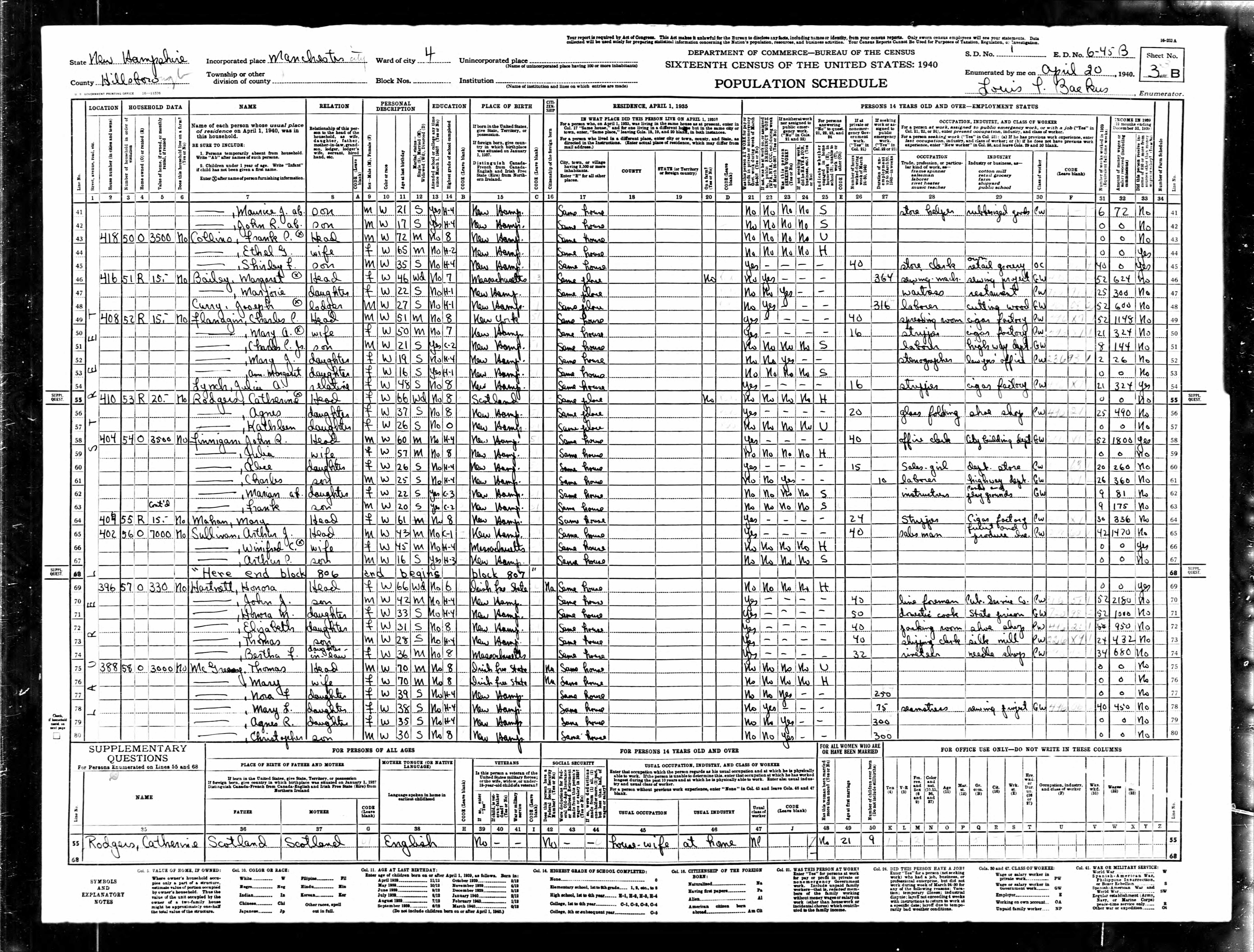 Recensement fédéral américain 1940