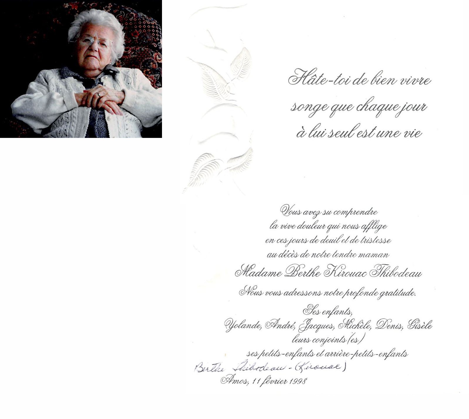 Carte mortuaire