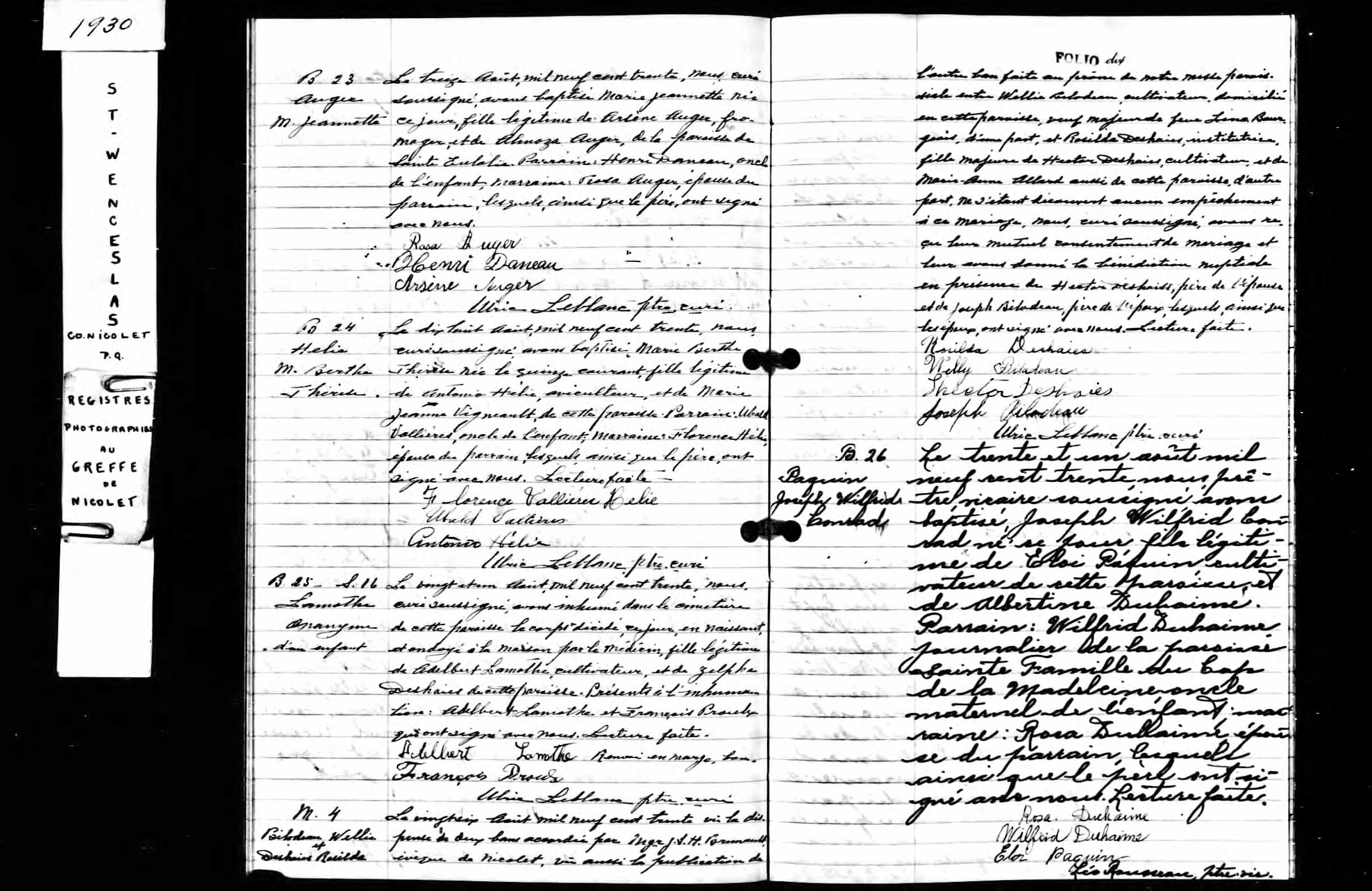 Acte de baptême