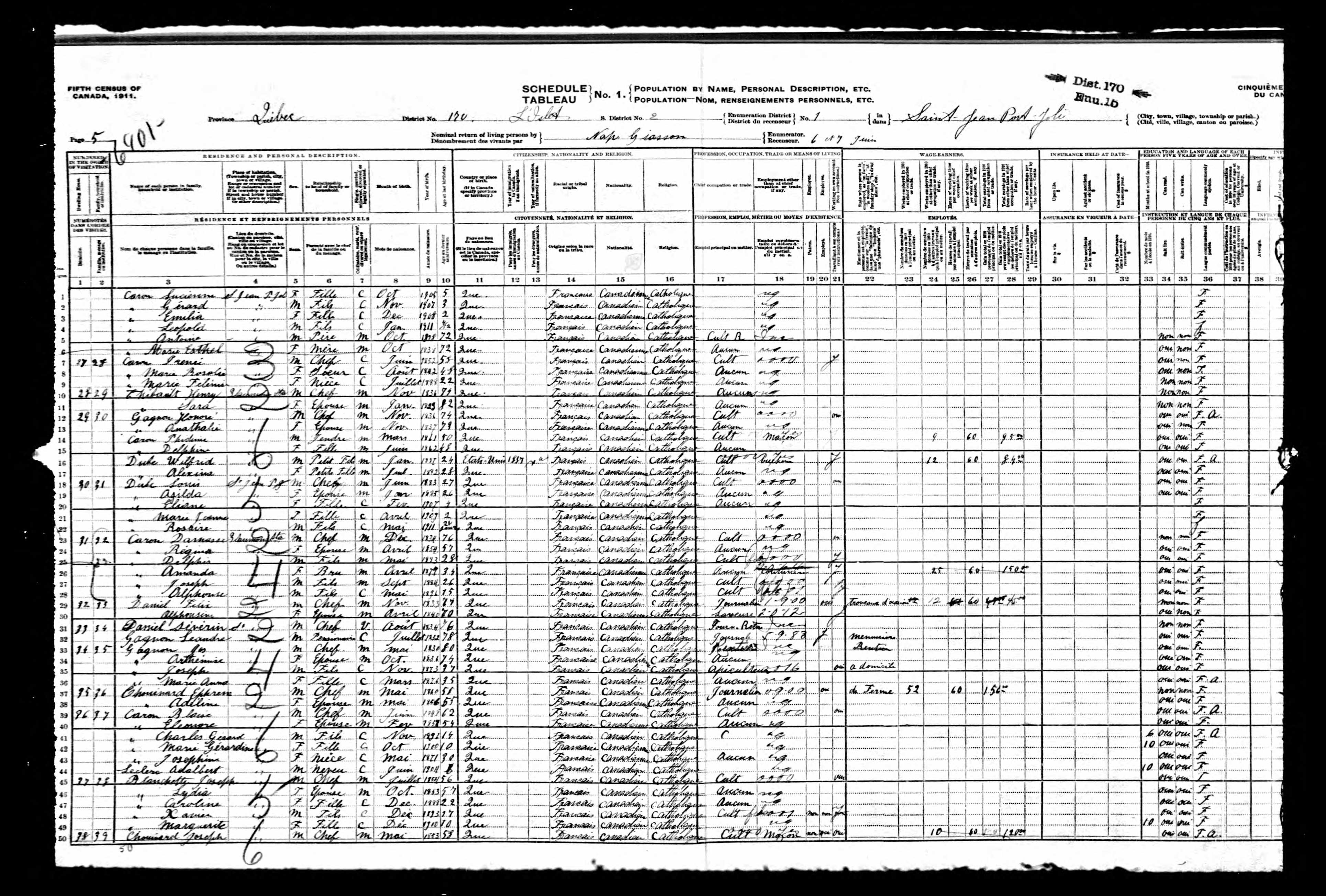 Recensement canadien 1911