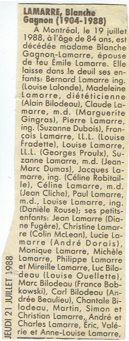 Nécrologie