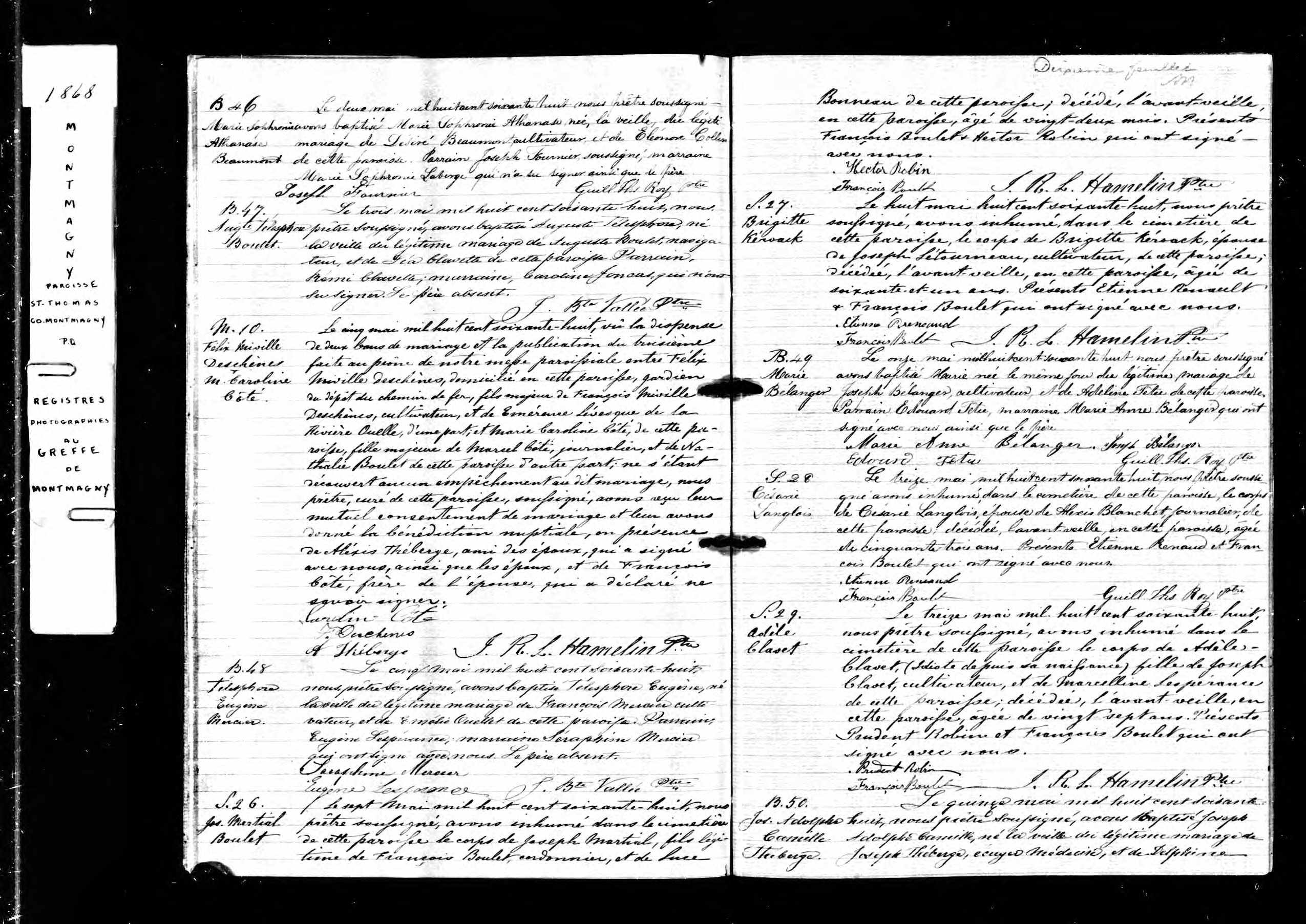 Acte de sépulture