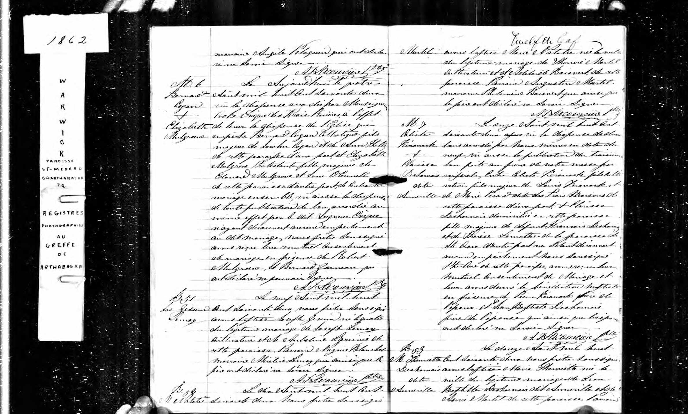 Acte de mariage en premières noces