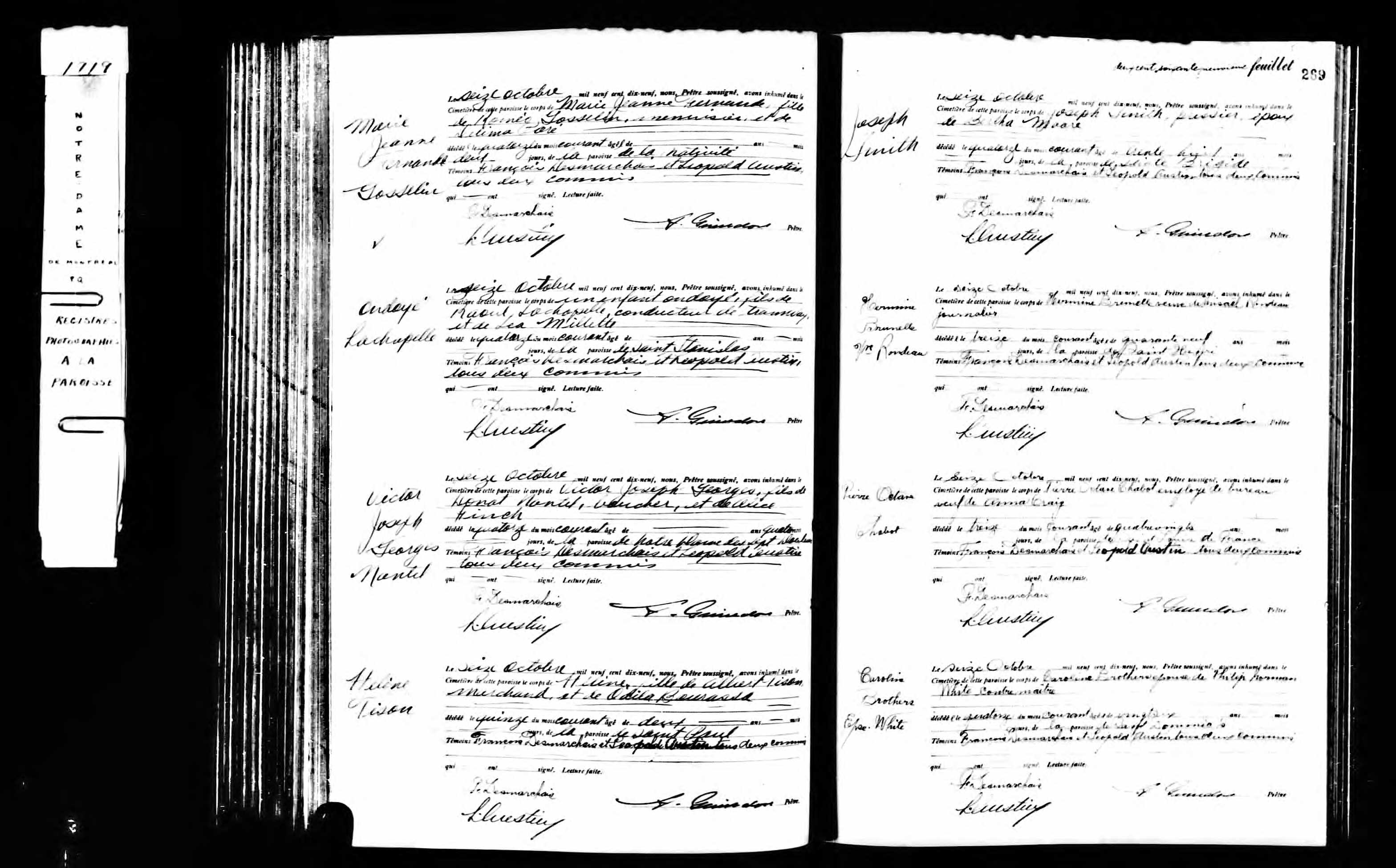 Acte de sépulture