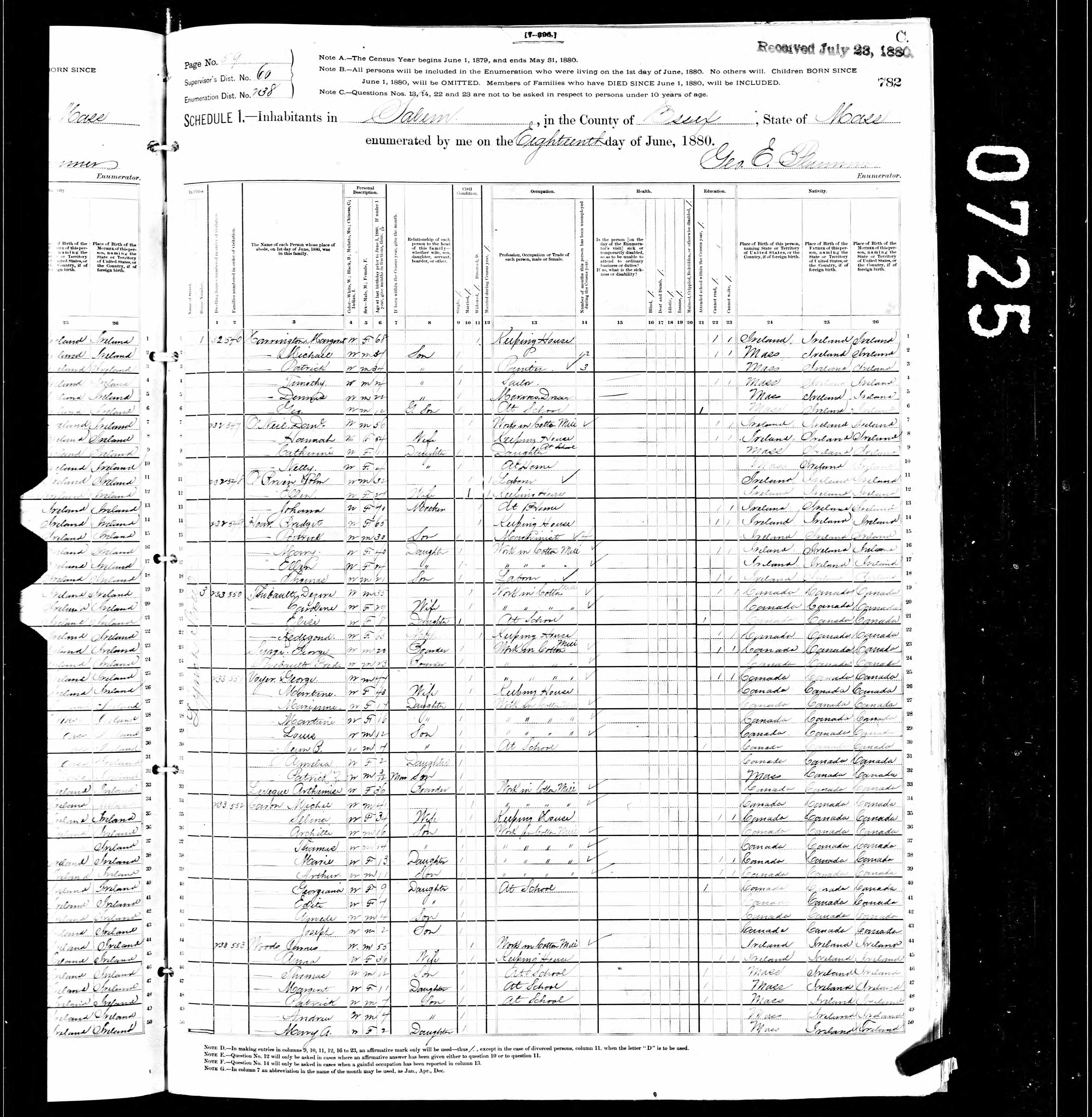 Recensement fédéral américain 1880