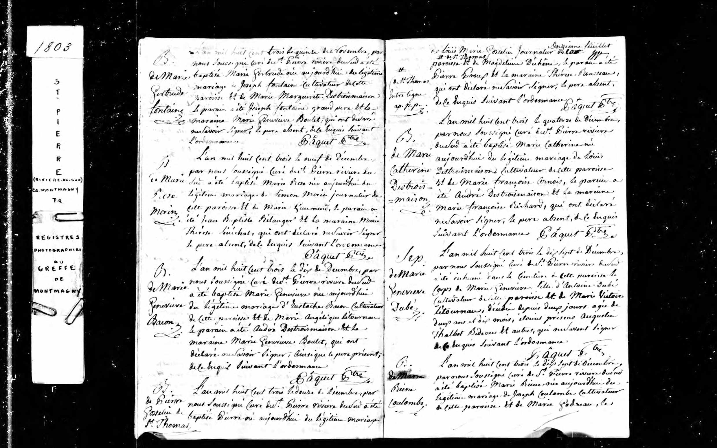 Acte de baptême Acte de baptême