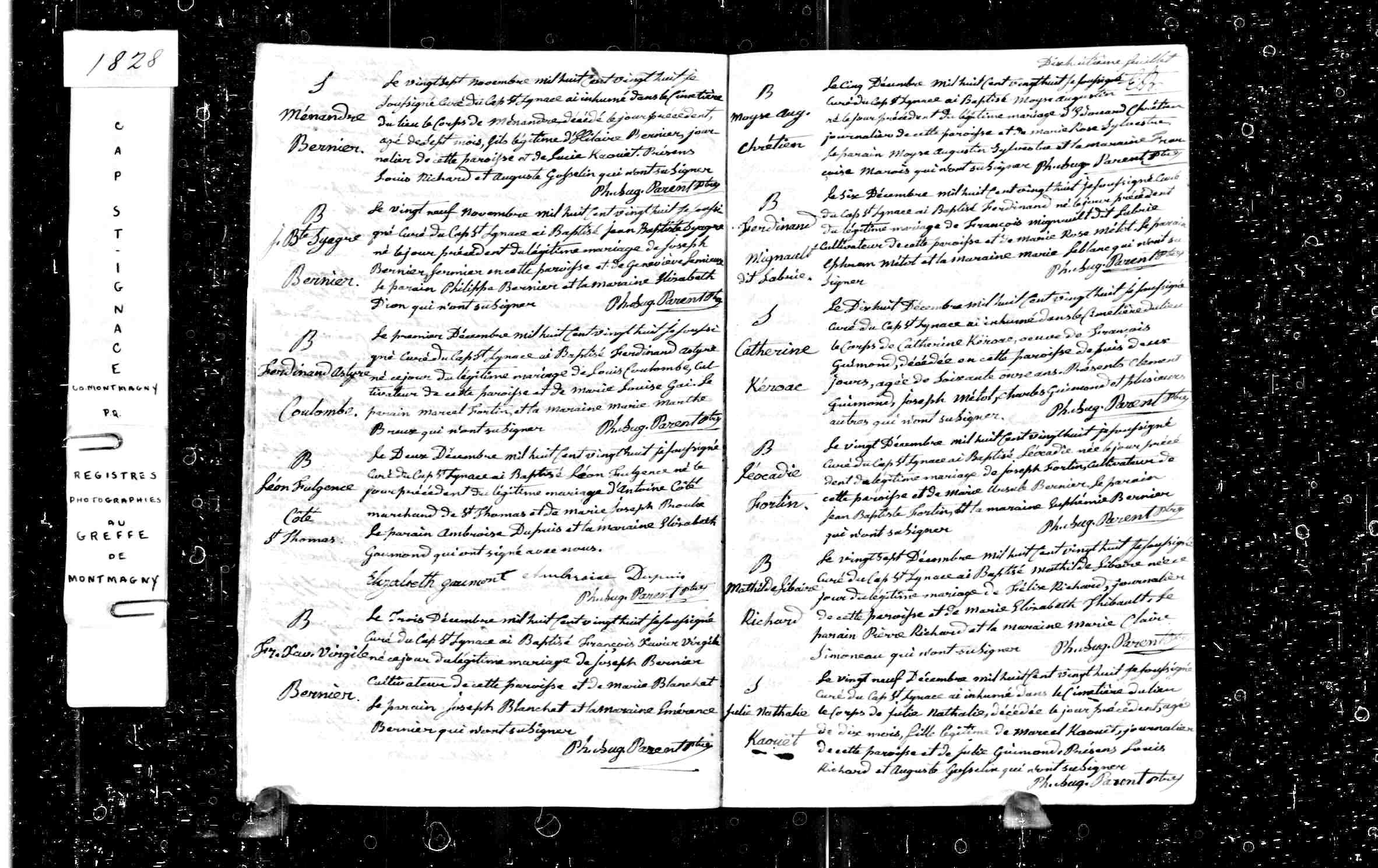 Acte de sépulture