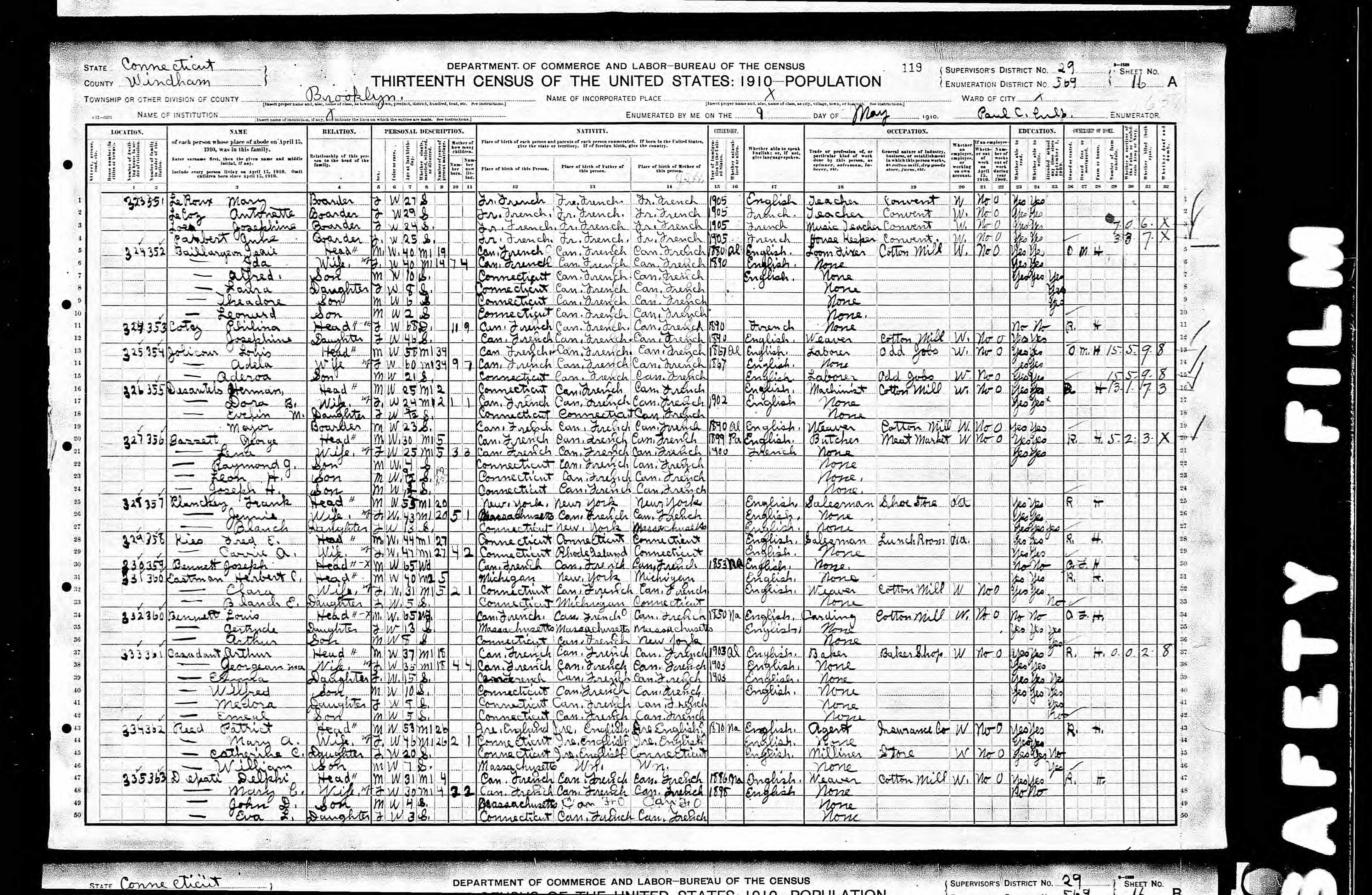 Recensement fédéral américain 1910