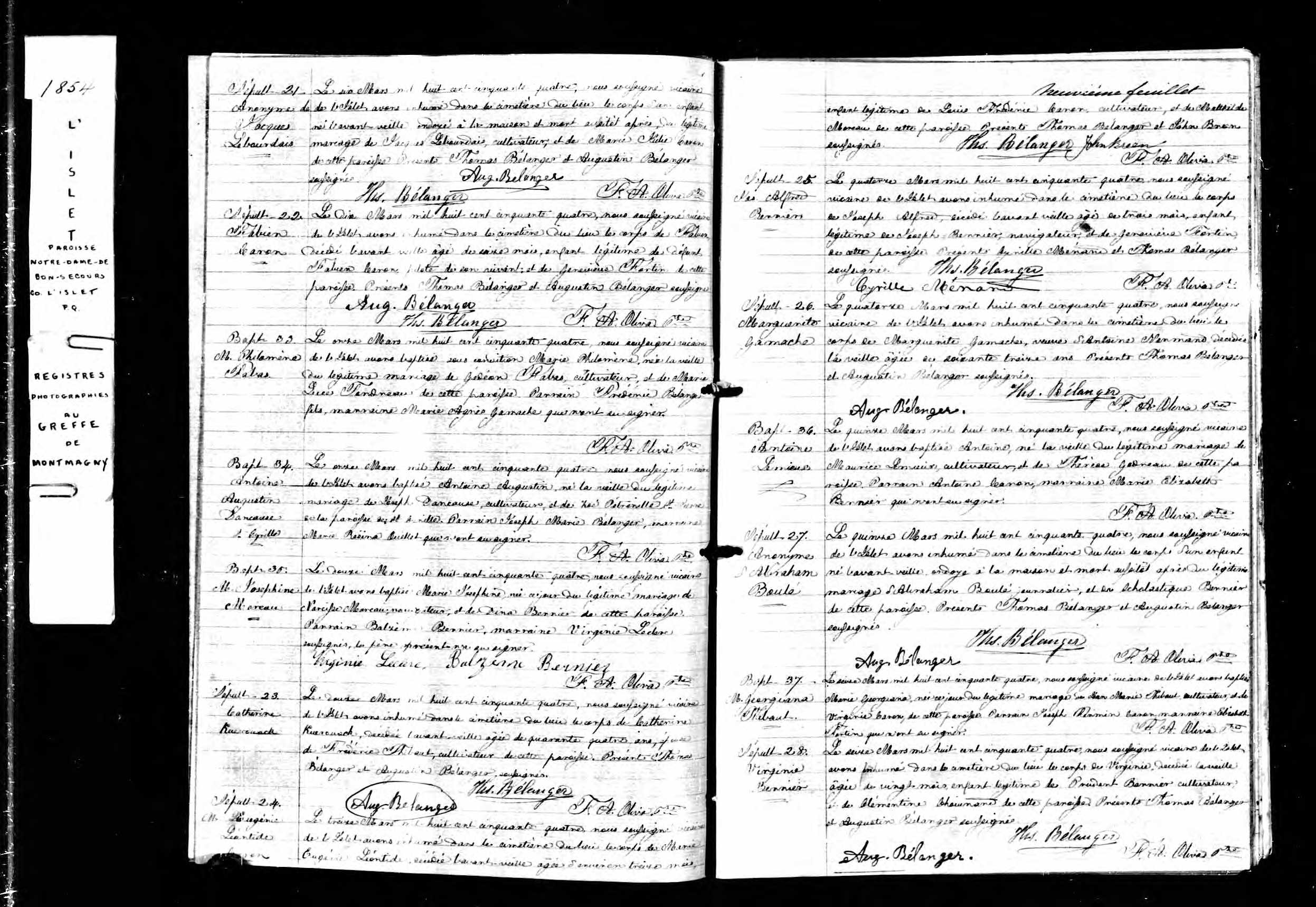 Acte de sépulture