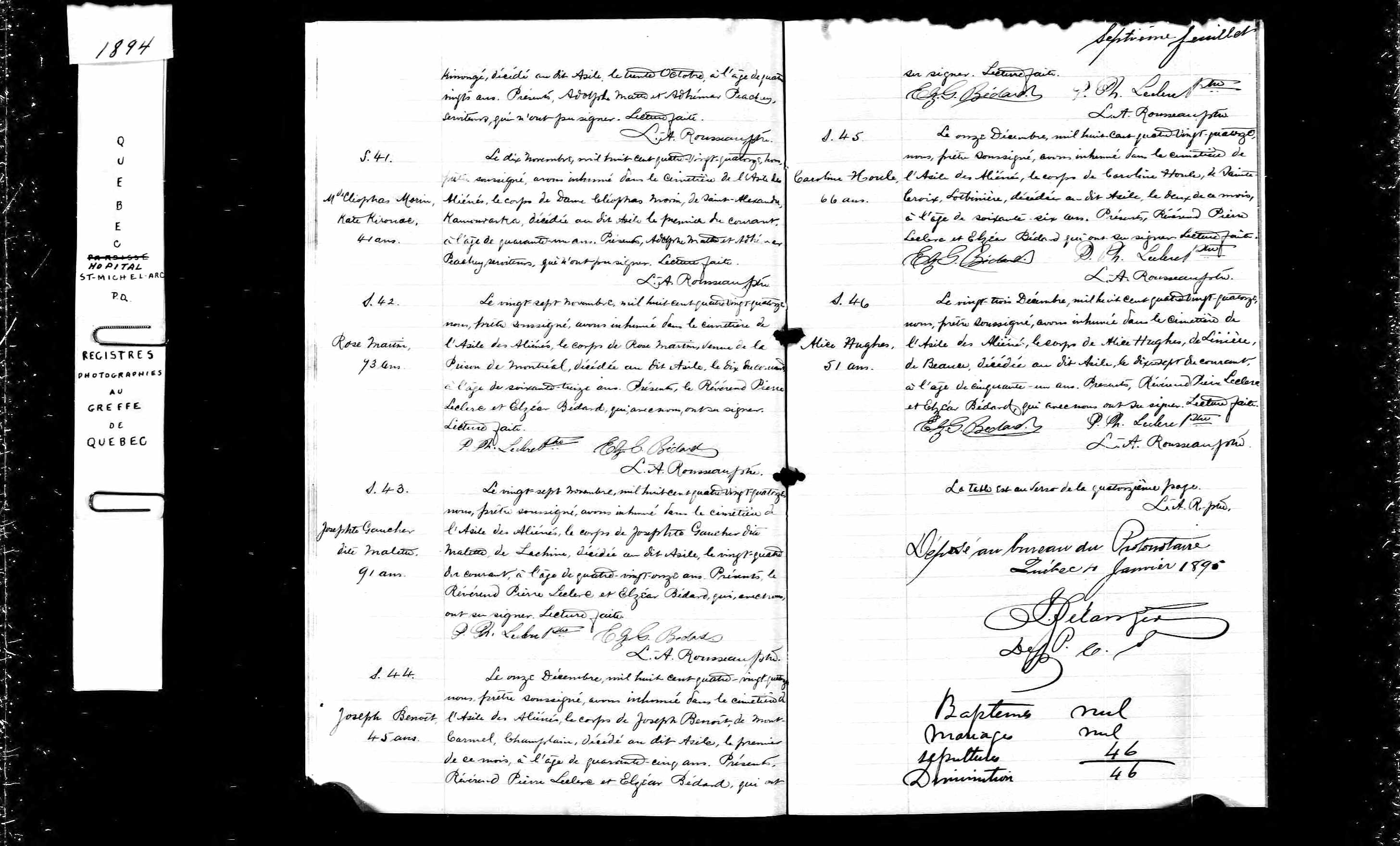 Acte de sépulture