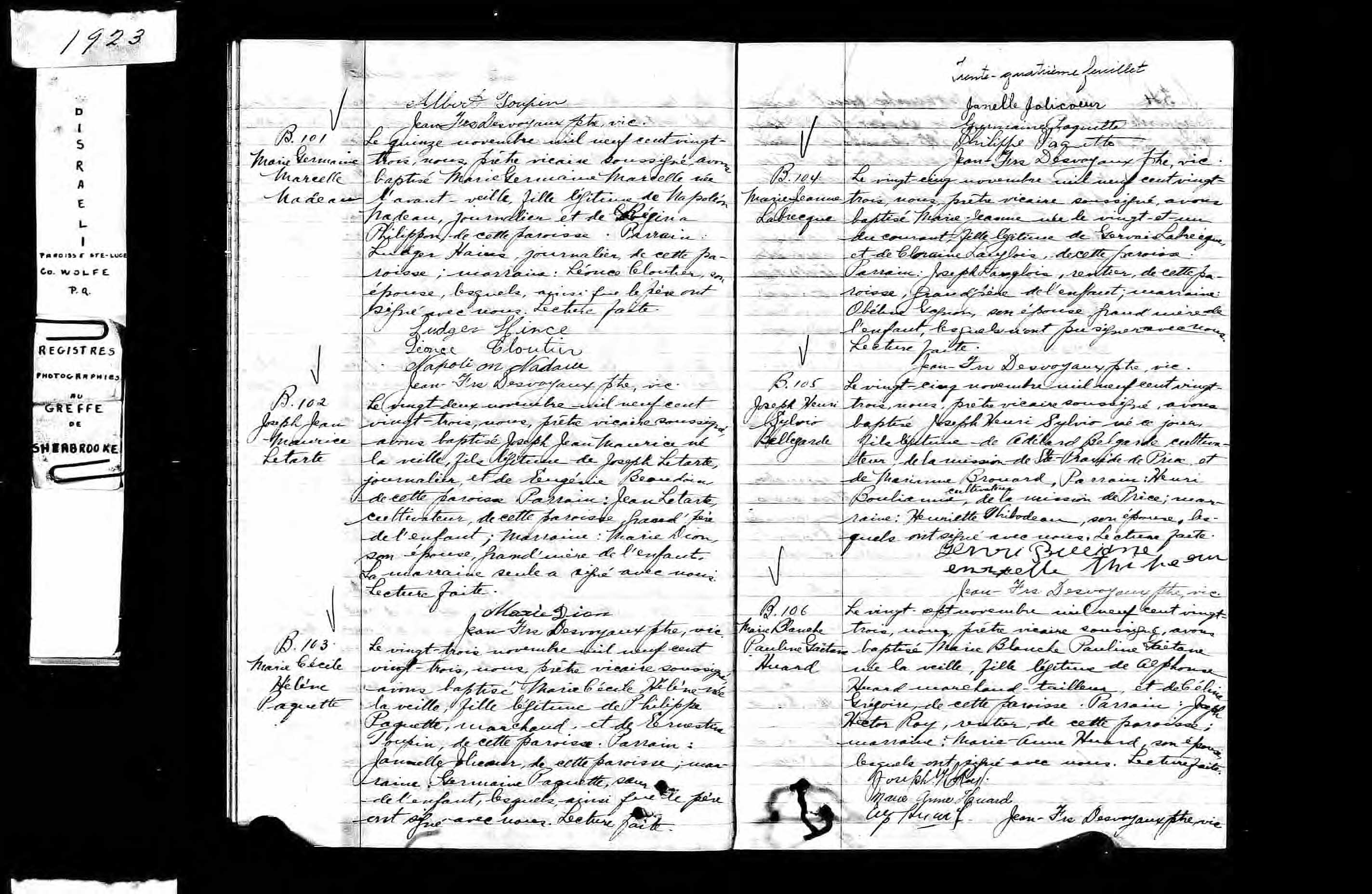 Acte de baptême