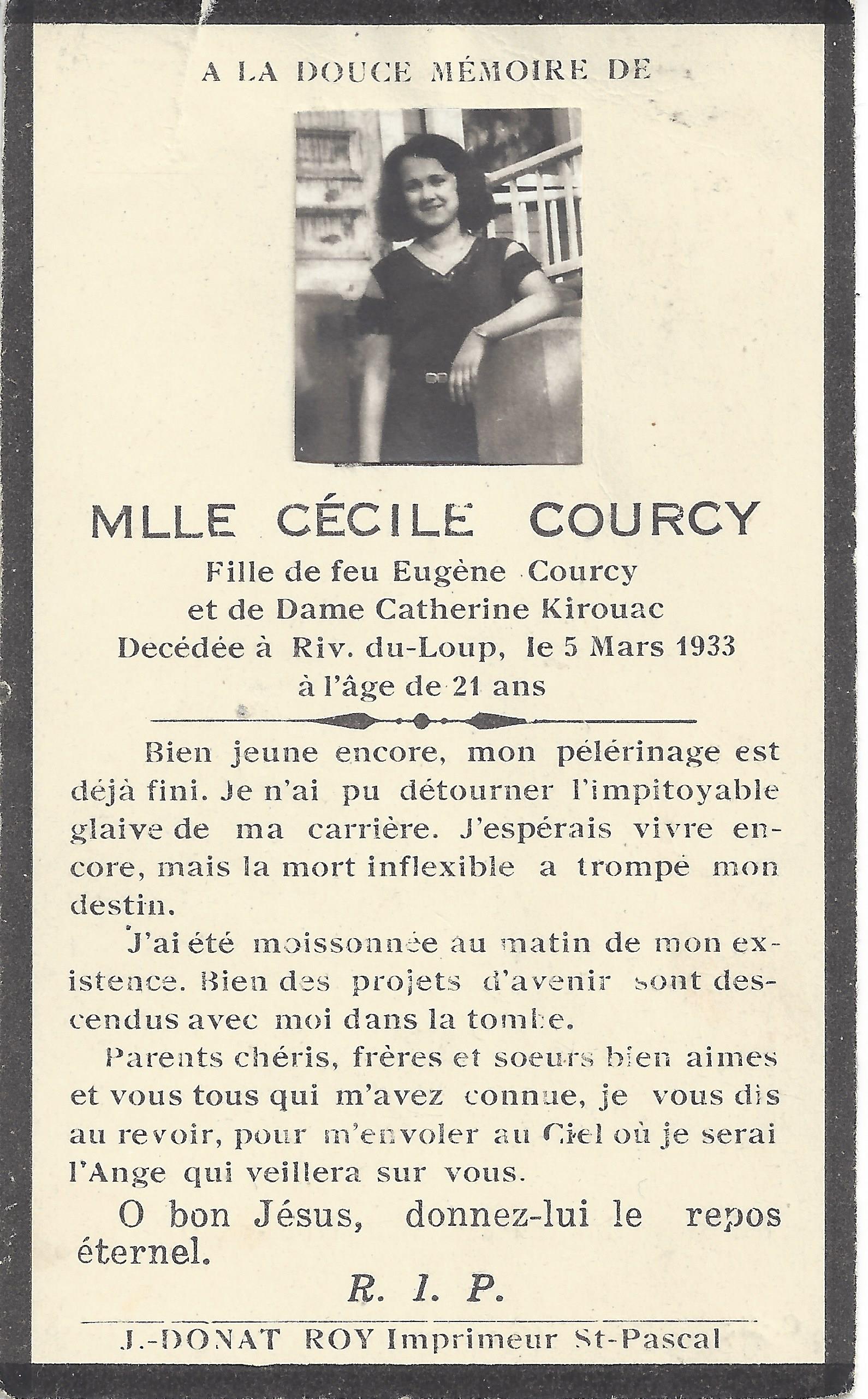 Carte mortuaire