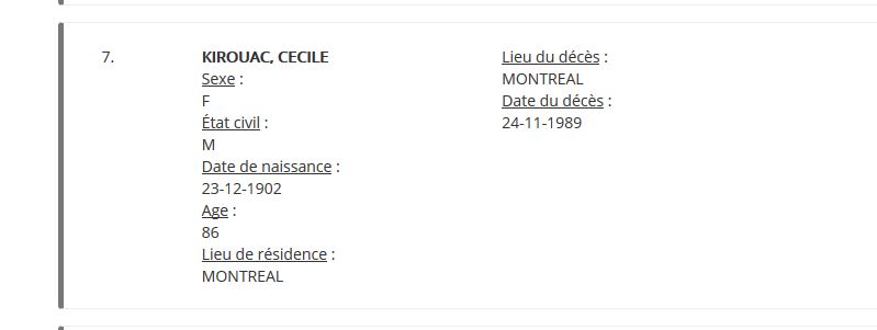 Mention du décès