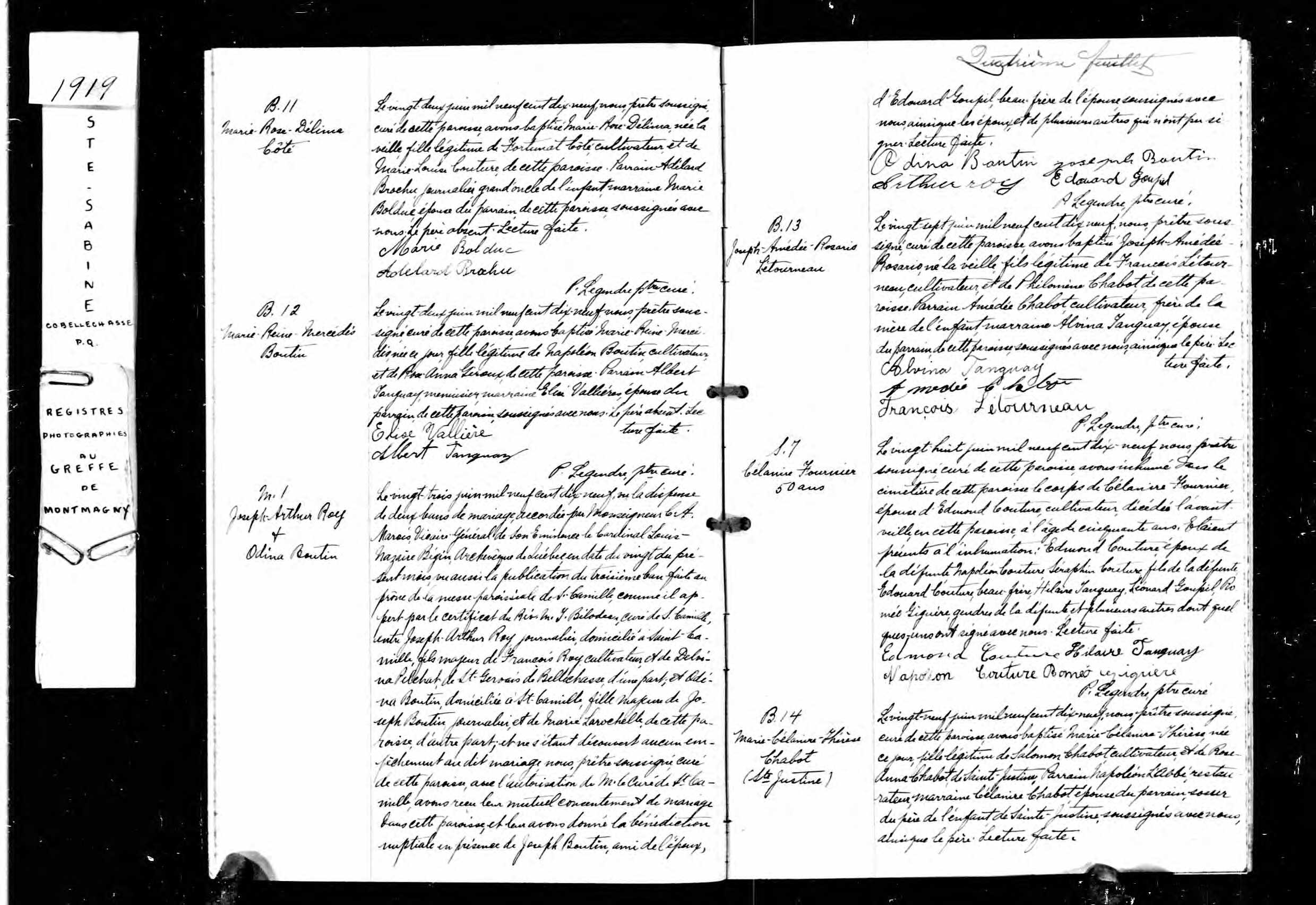 Acte de sépulture