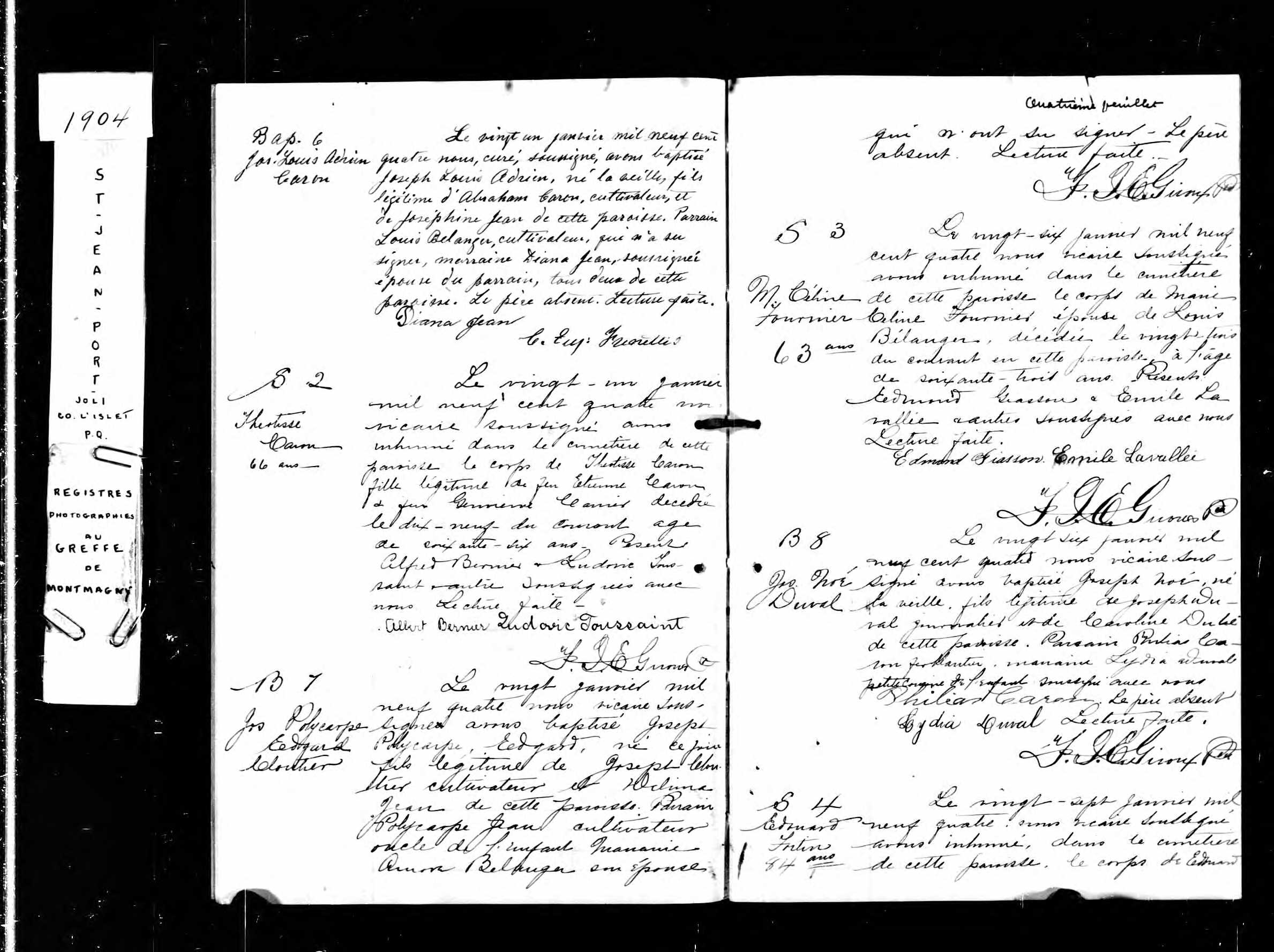 Acte de sépulture