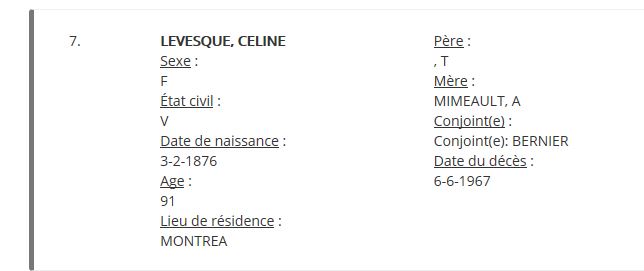 Mention de la date de naissance et de décès