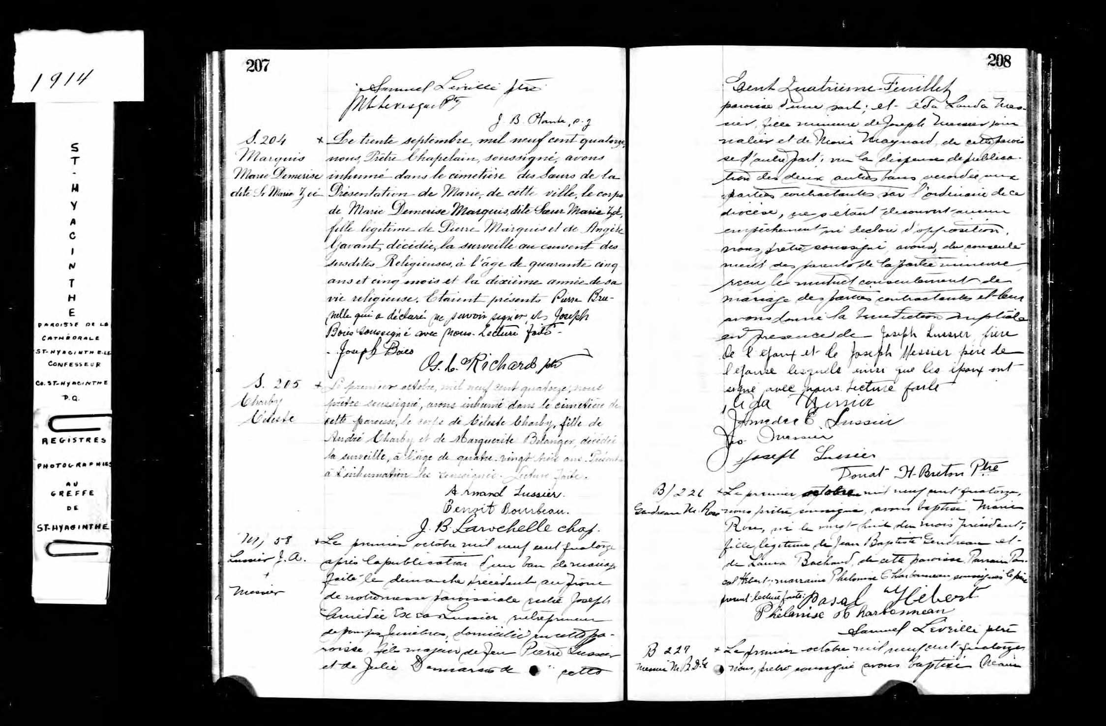 Acte de sépulture