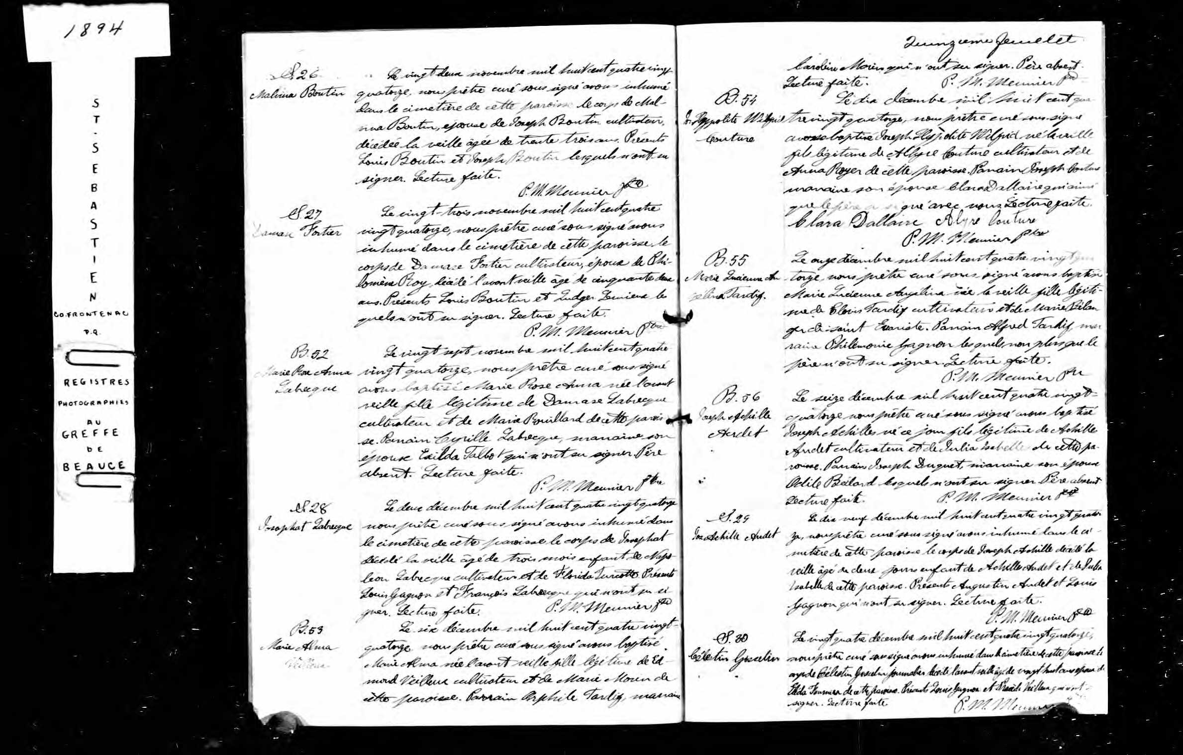 Acte de sépulture