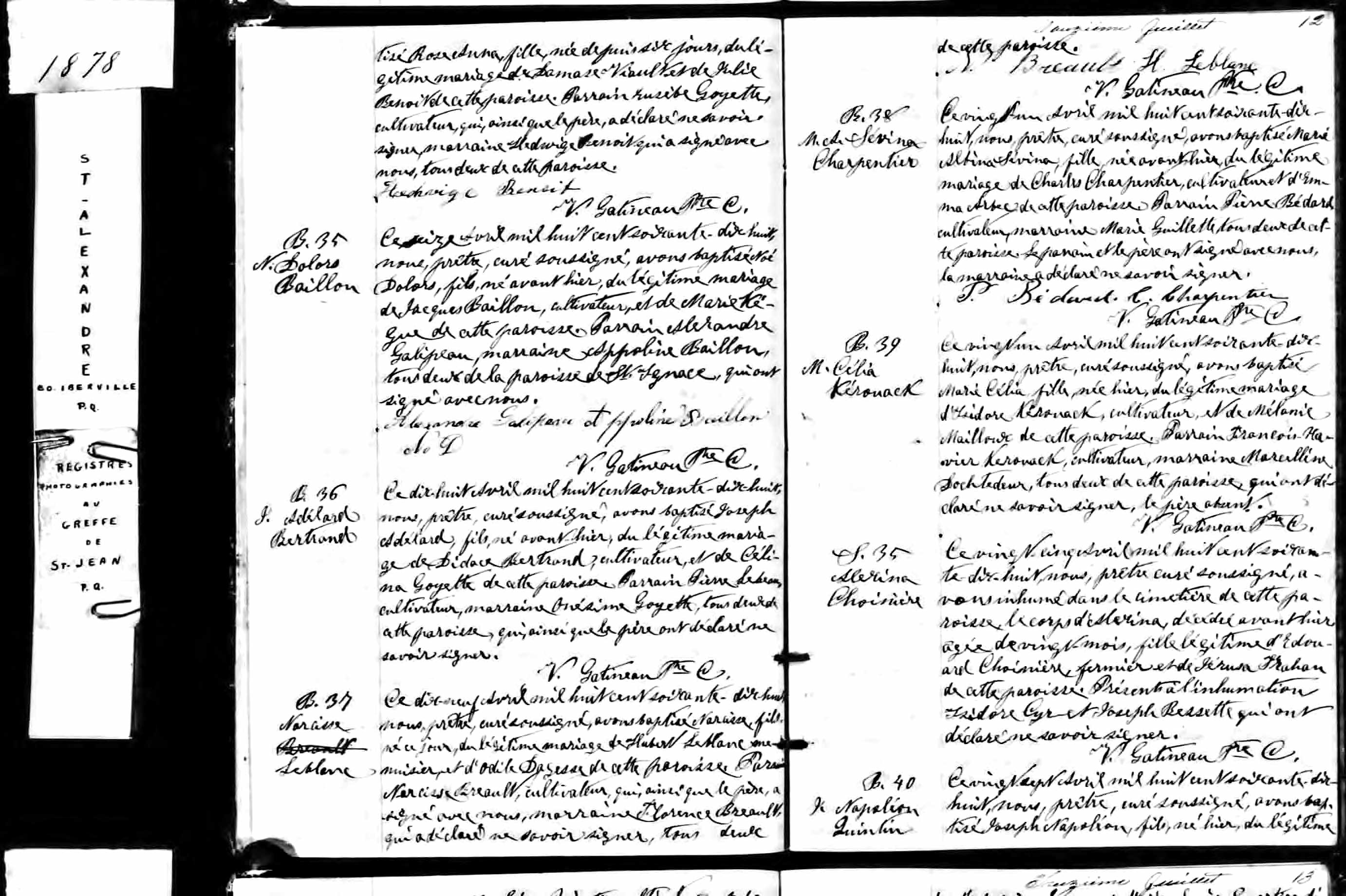 Acte de baptême Acte de baptême