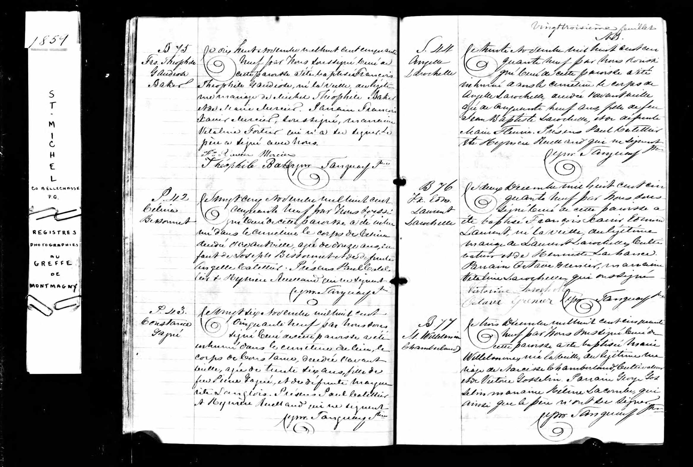 Acte de sépulture