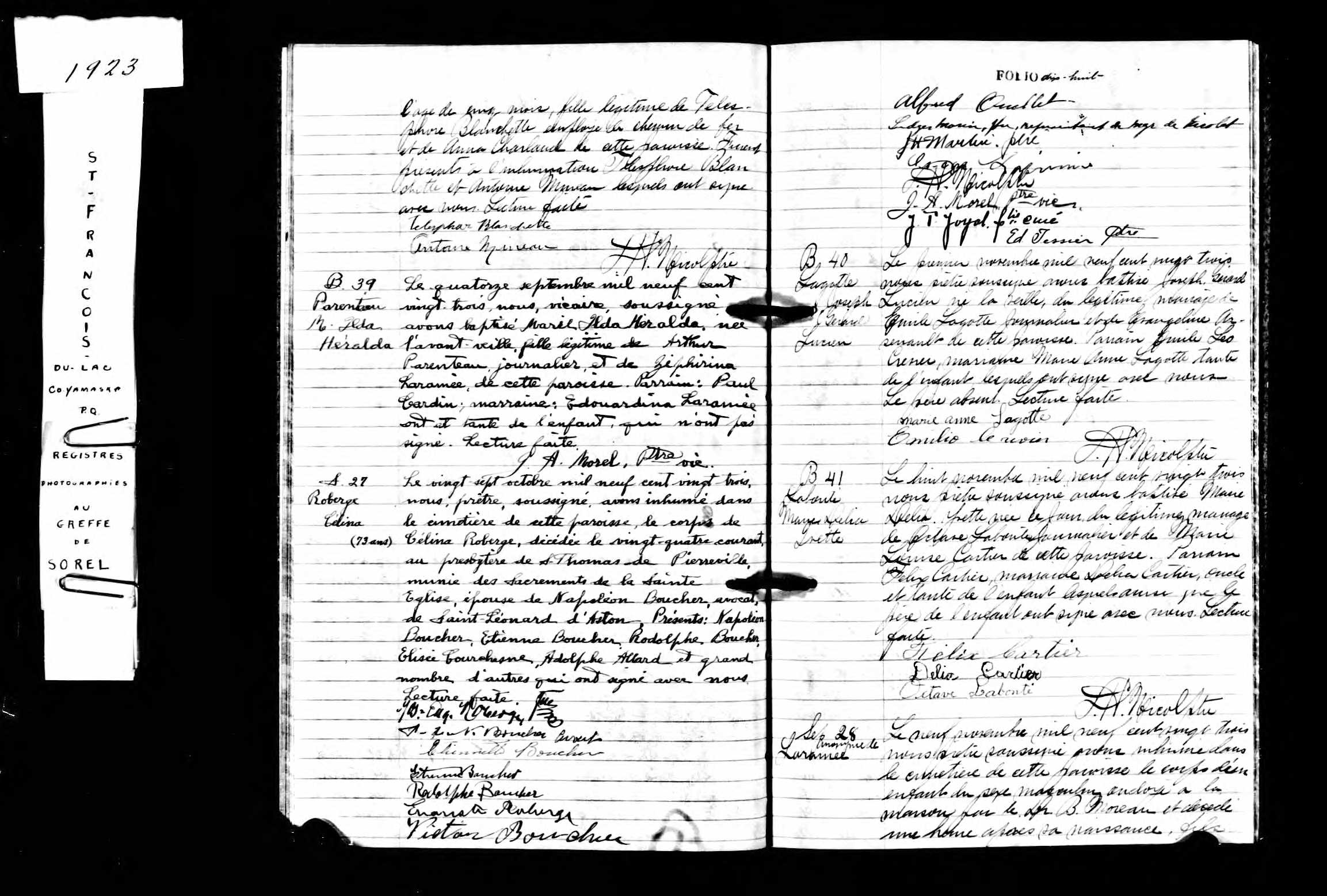 Acte de sépulture