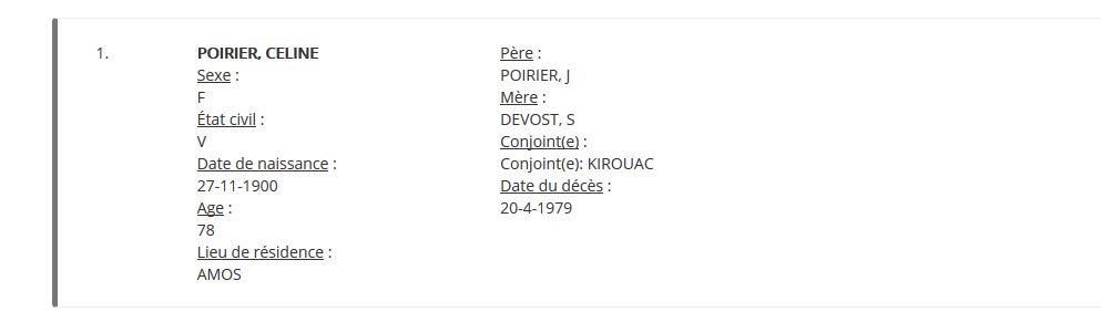 Mention du décès
