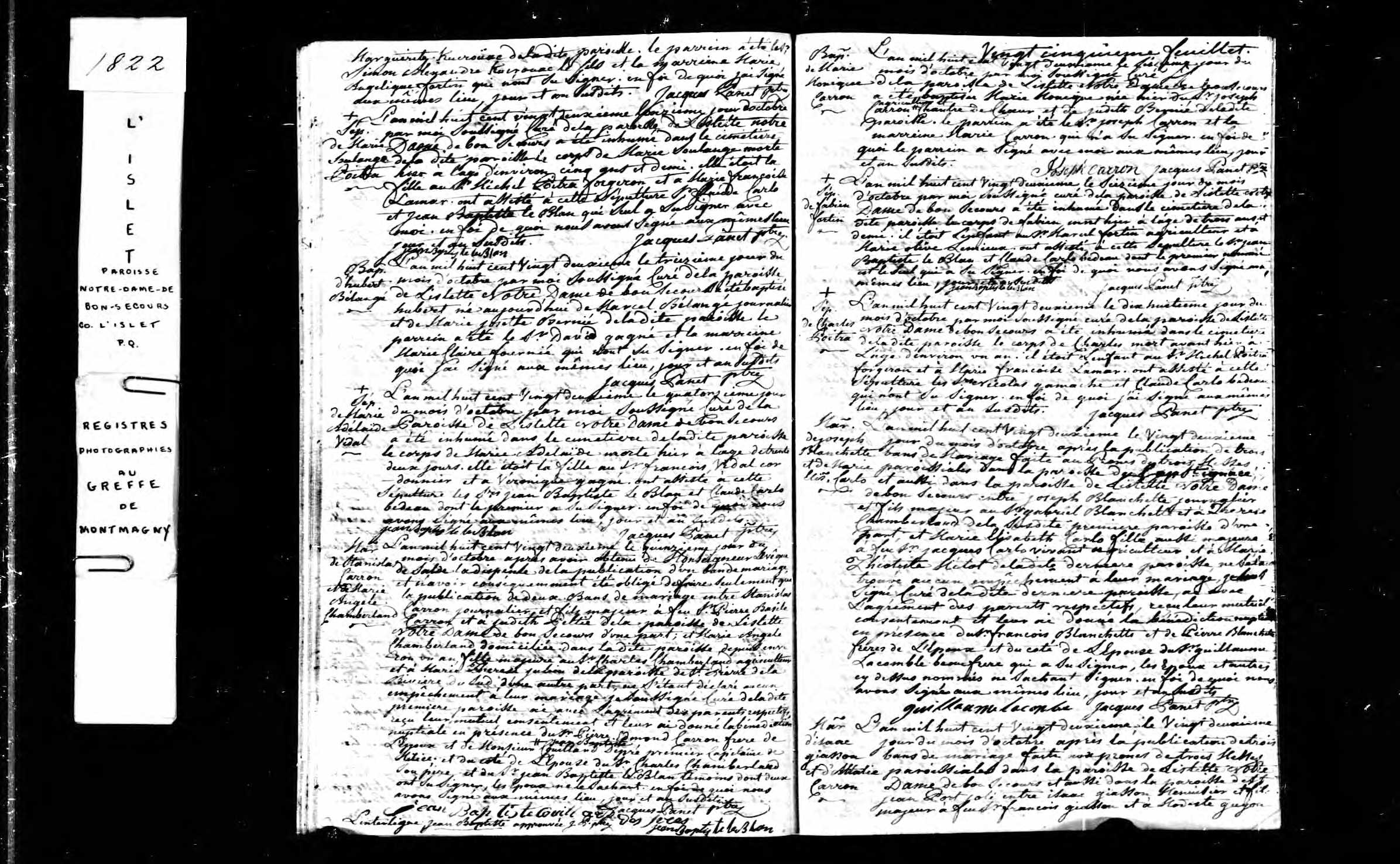 Acte de sépulture Acte de sépulture