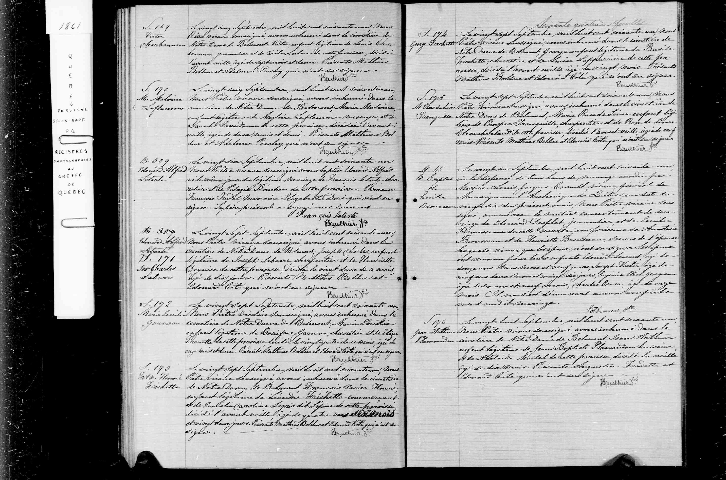 Acte de sépulture