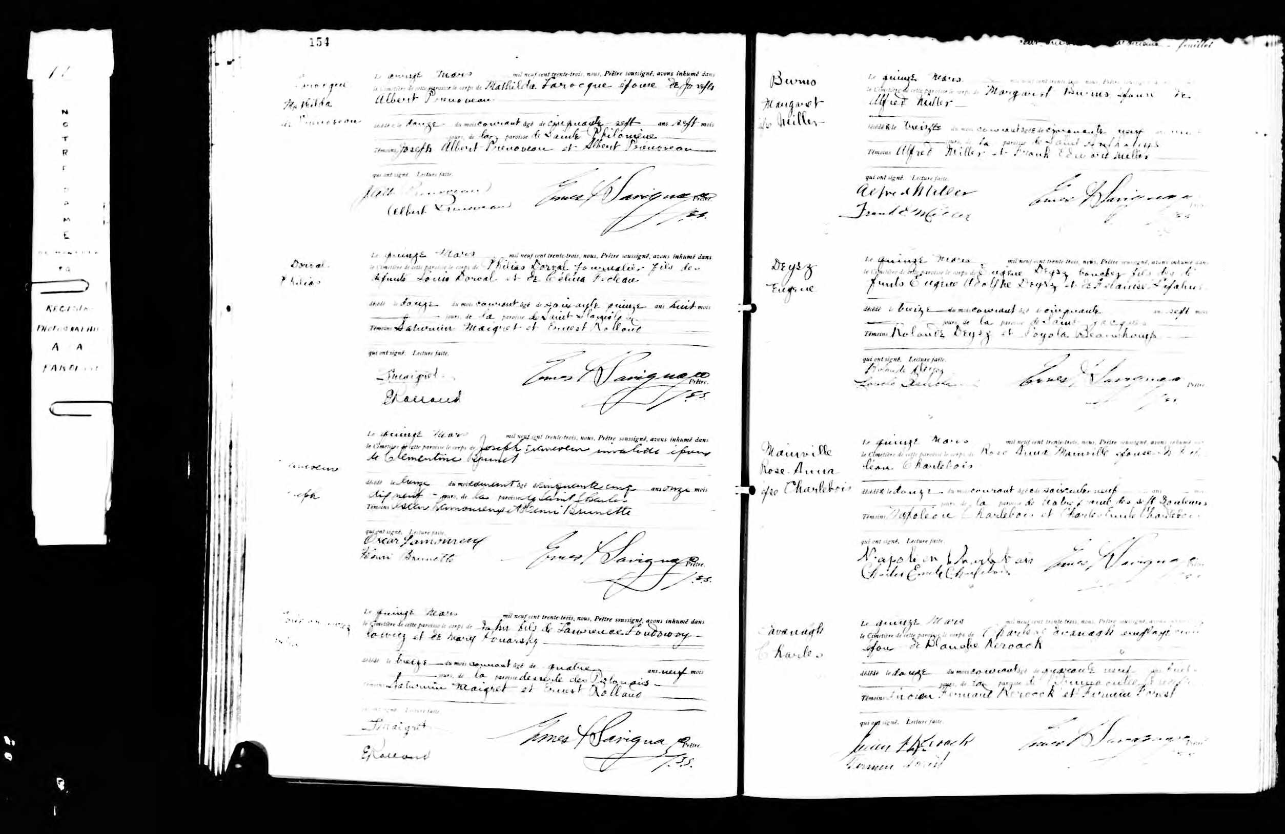 Acte de sépulture