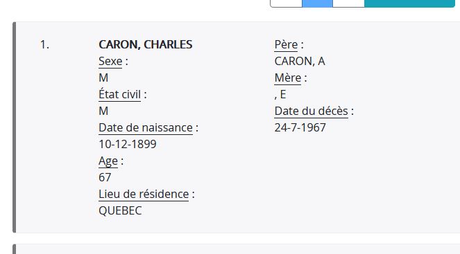 Mention du décès