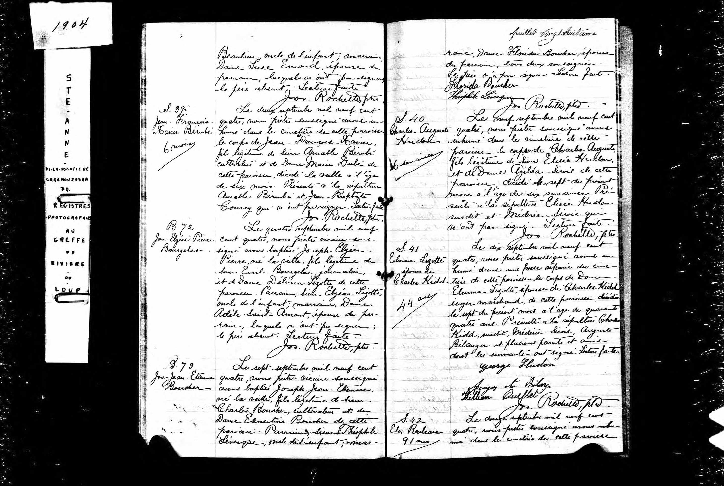 Acte de sépulture