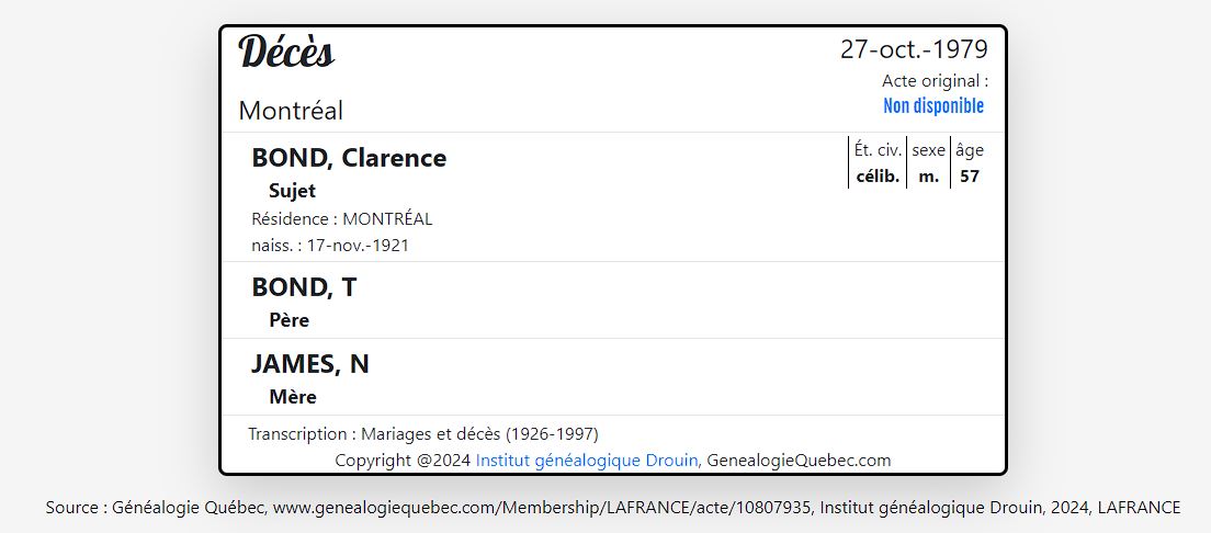 Mention du décès