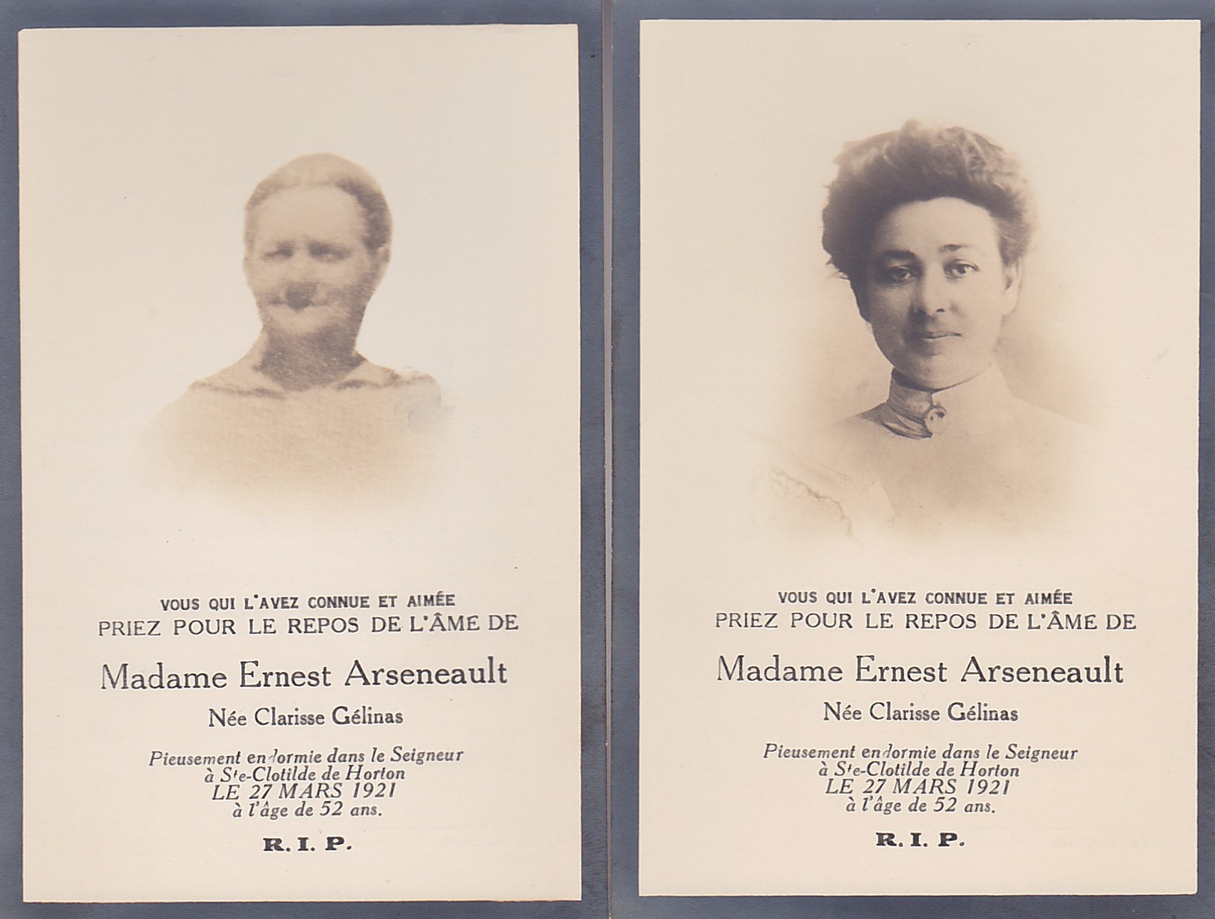 Carte mortuaire