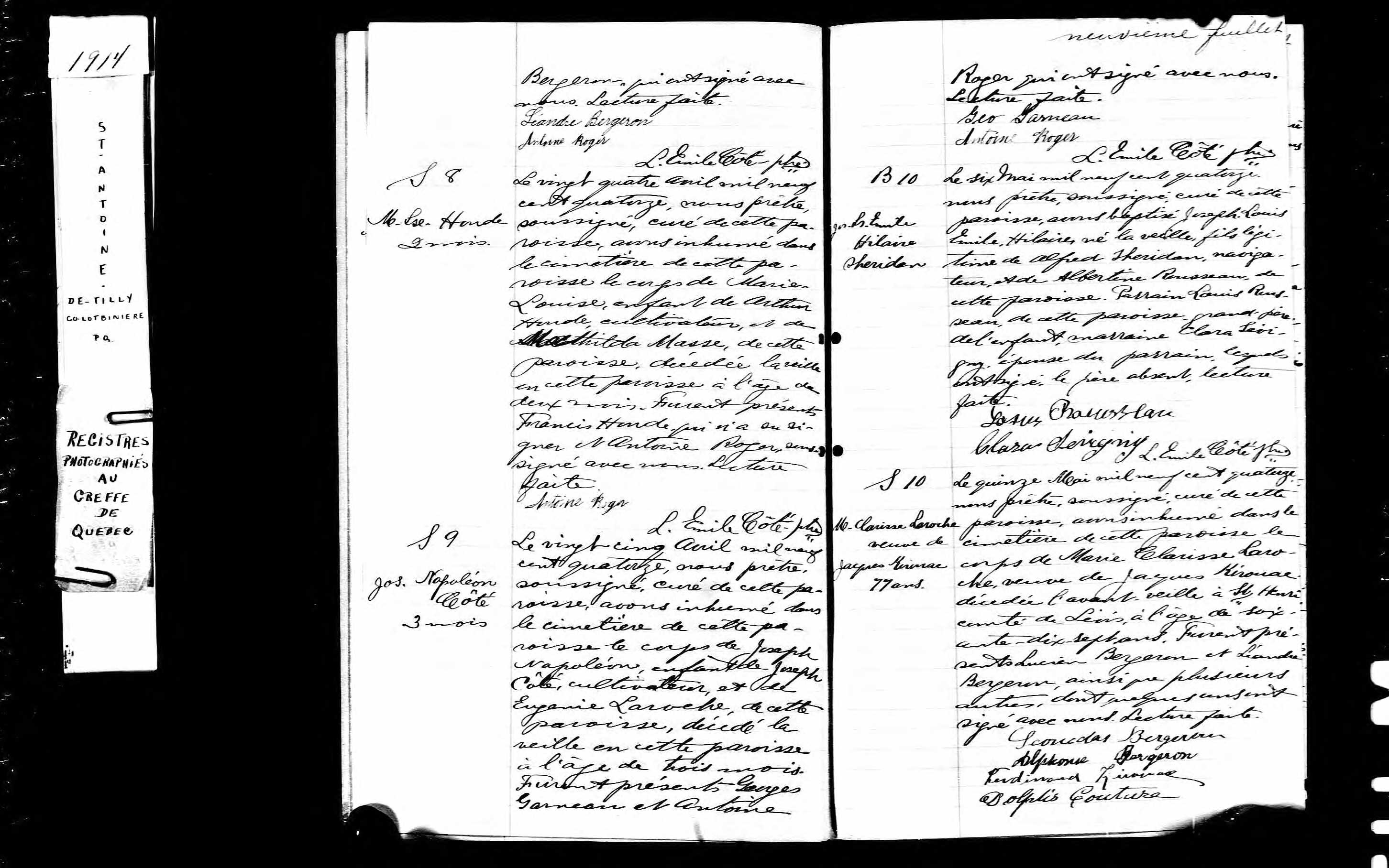 Acte de sépulture