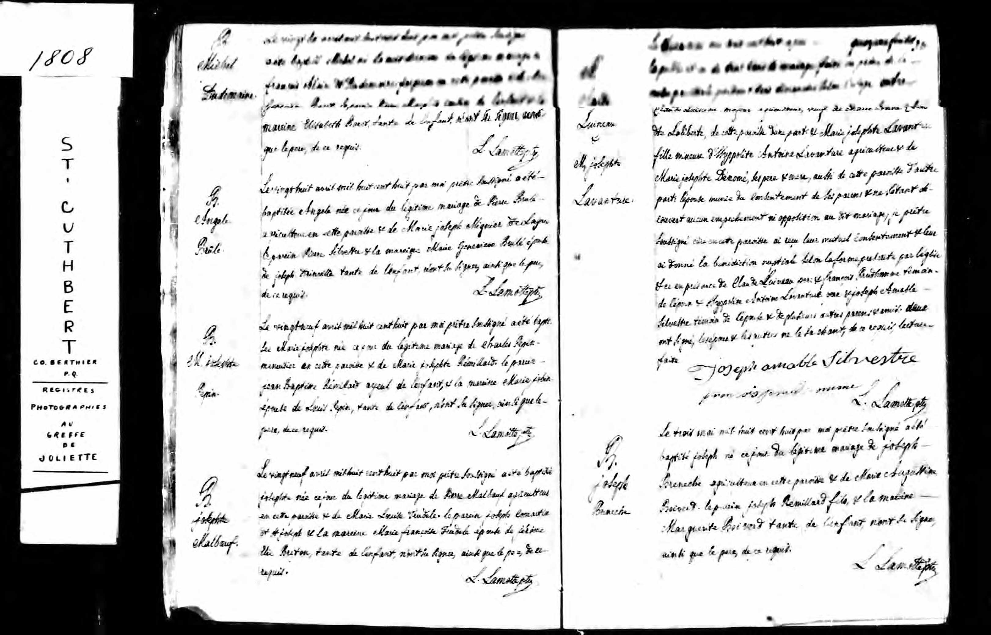 Acte de mariage en secondes noces