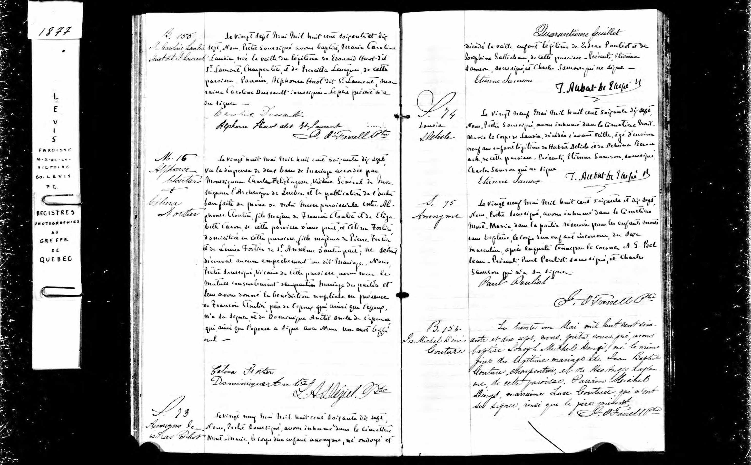 Acte de sépulture