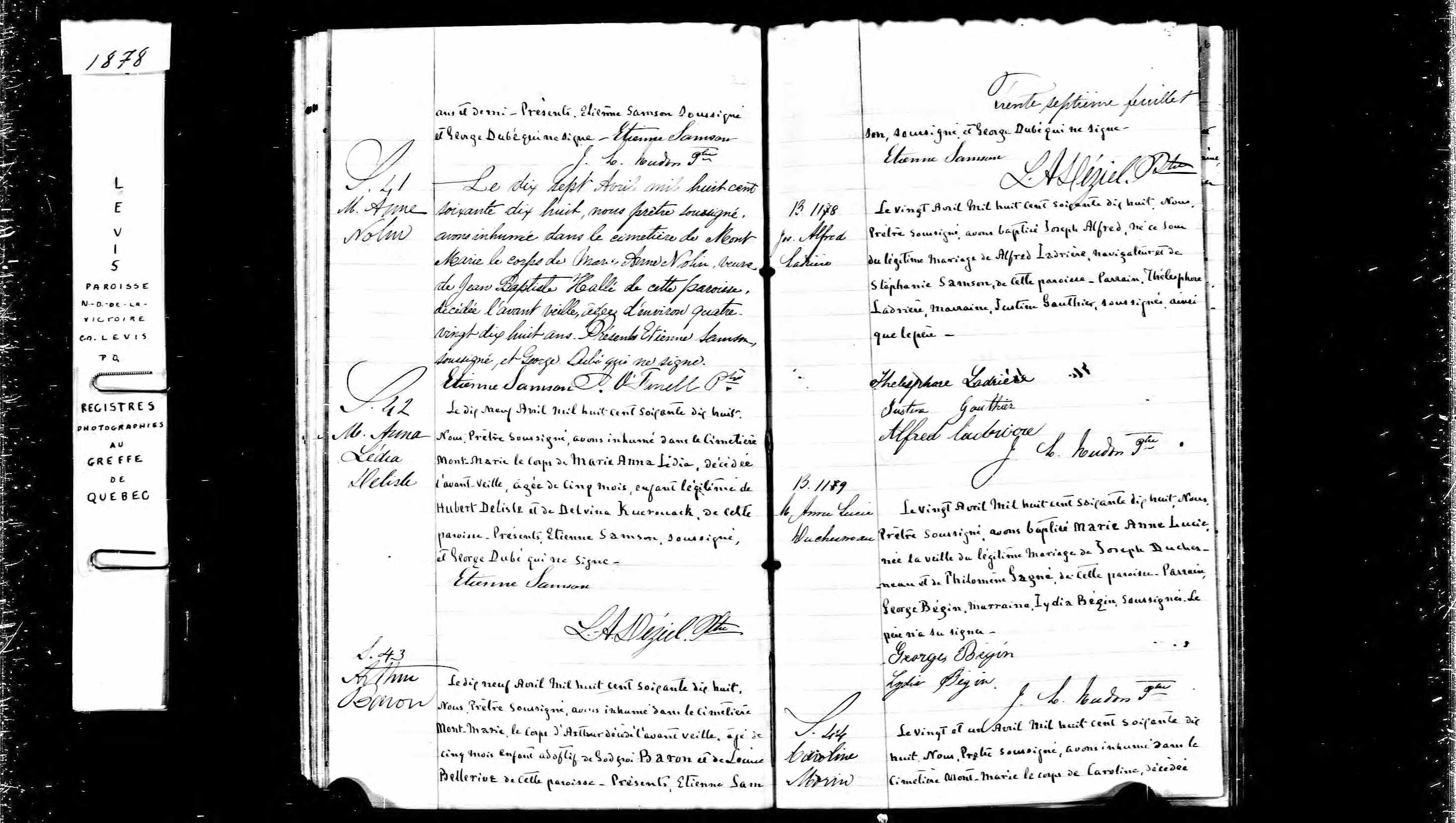 Acte de sépulture