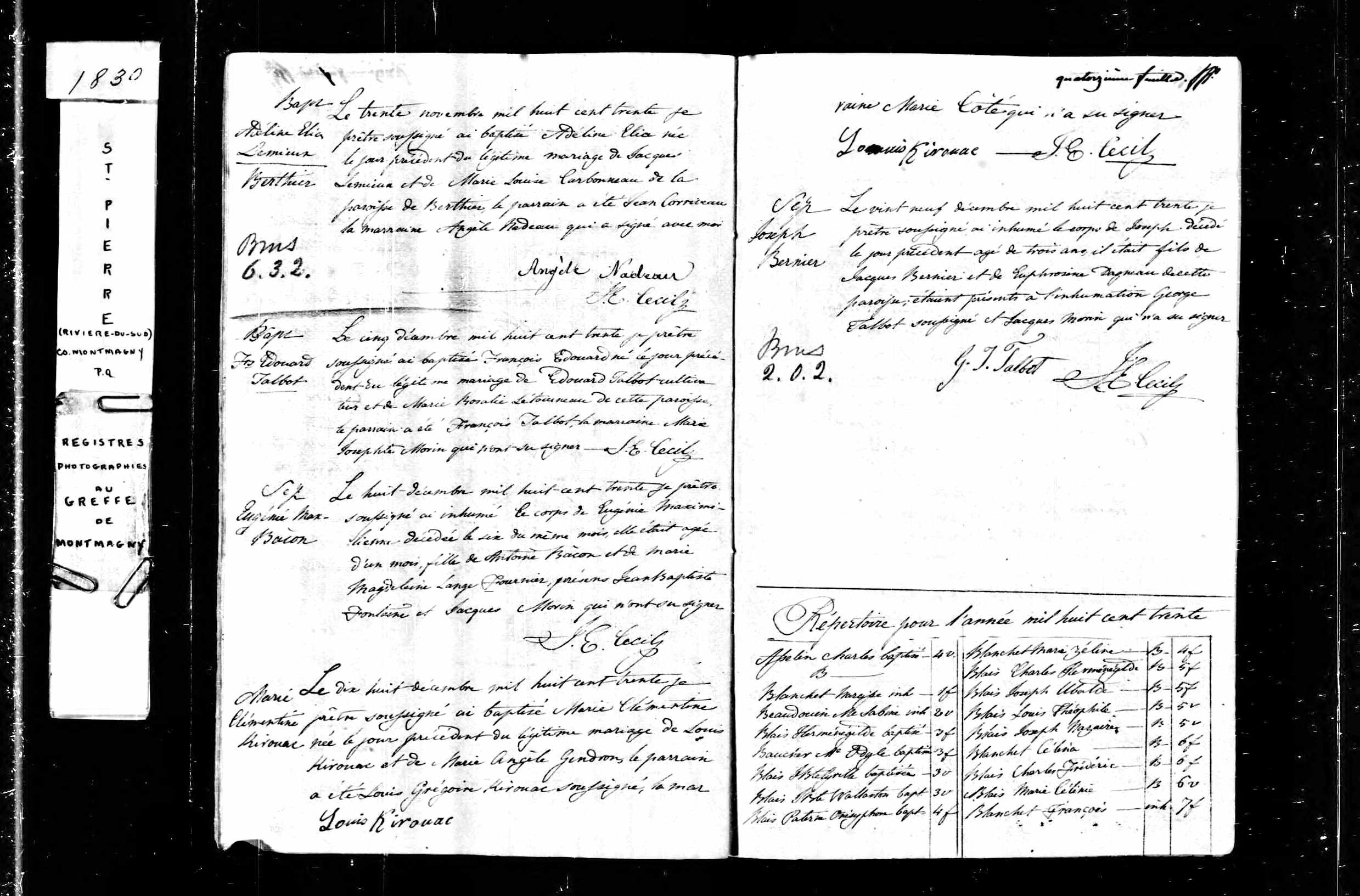 Acte de baptême