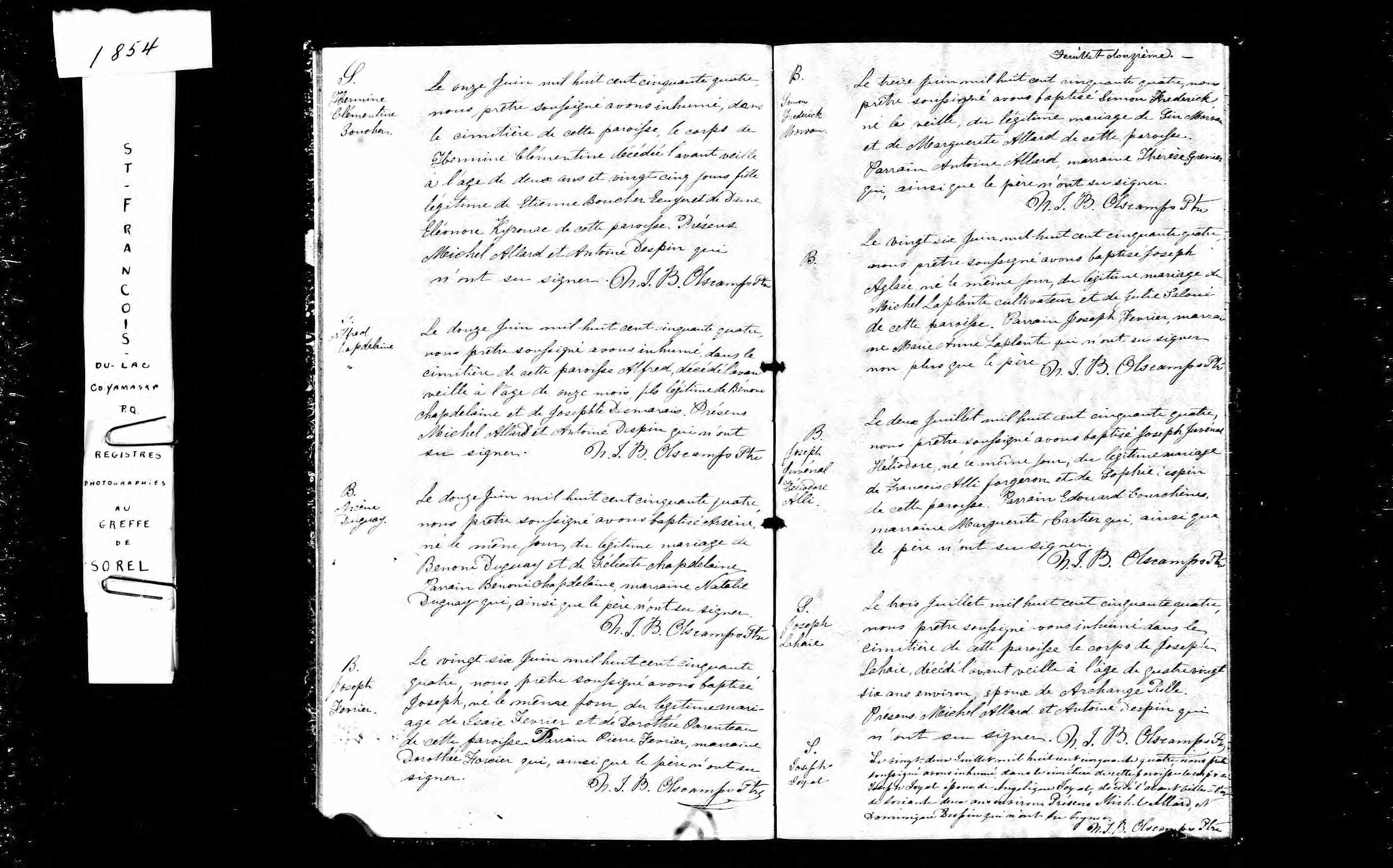 Acte de sépulture
