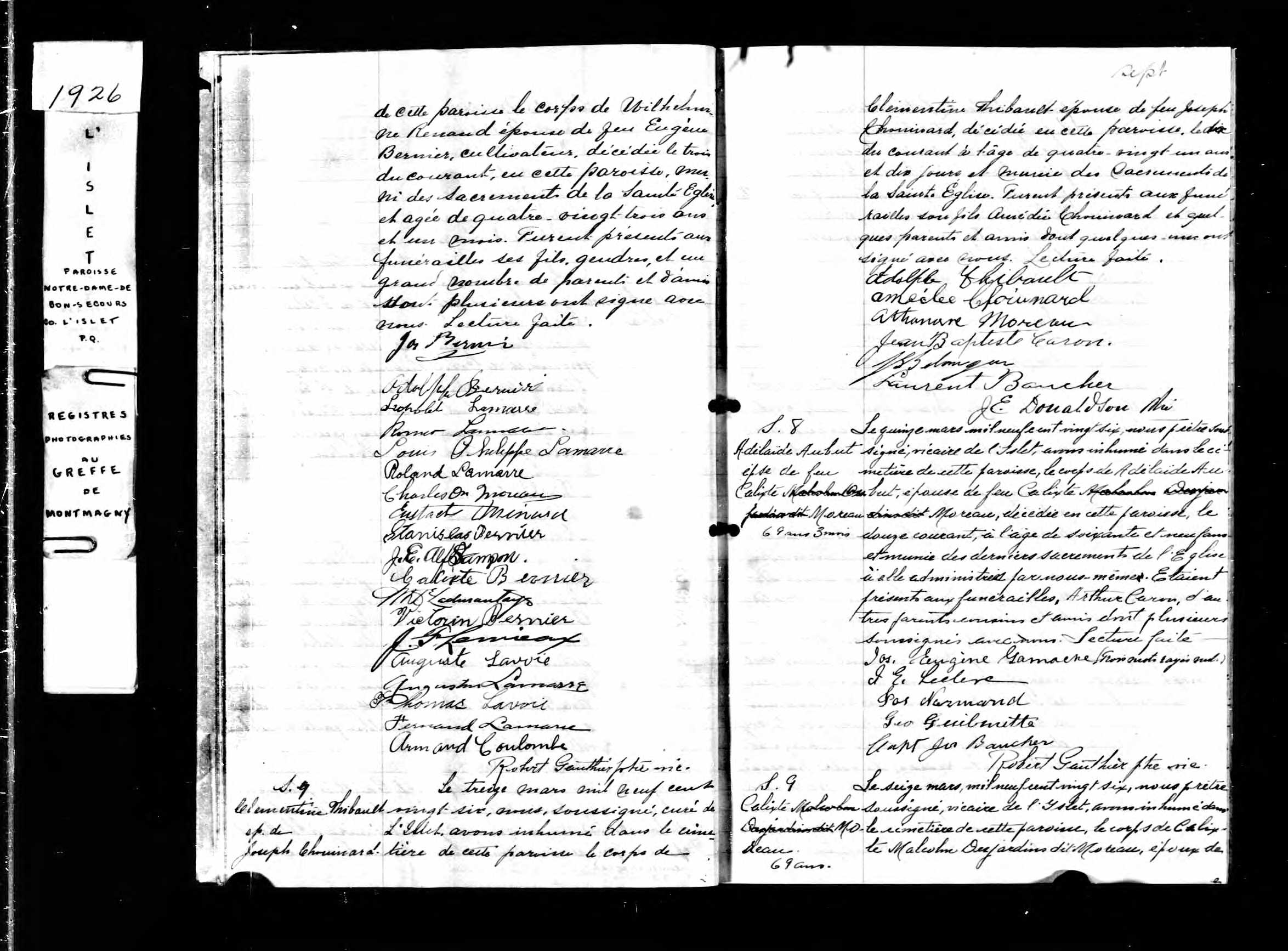 Acte de sépulture