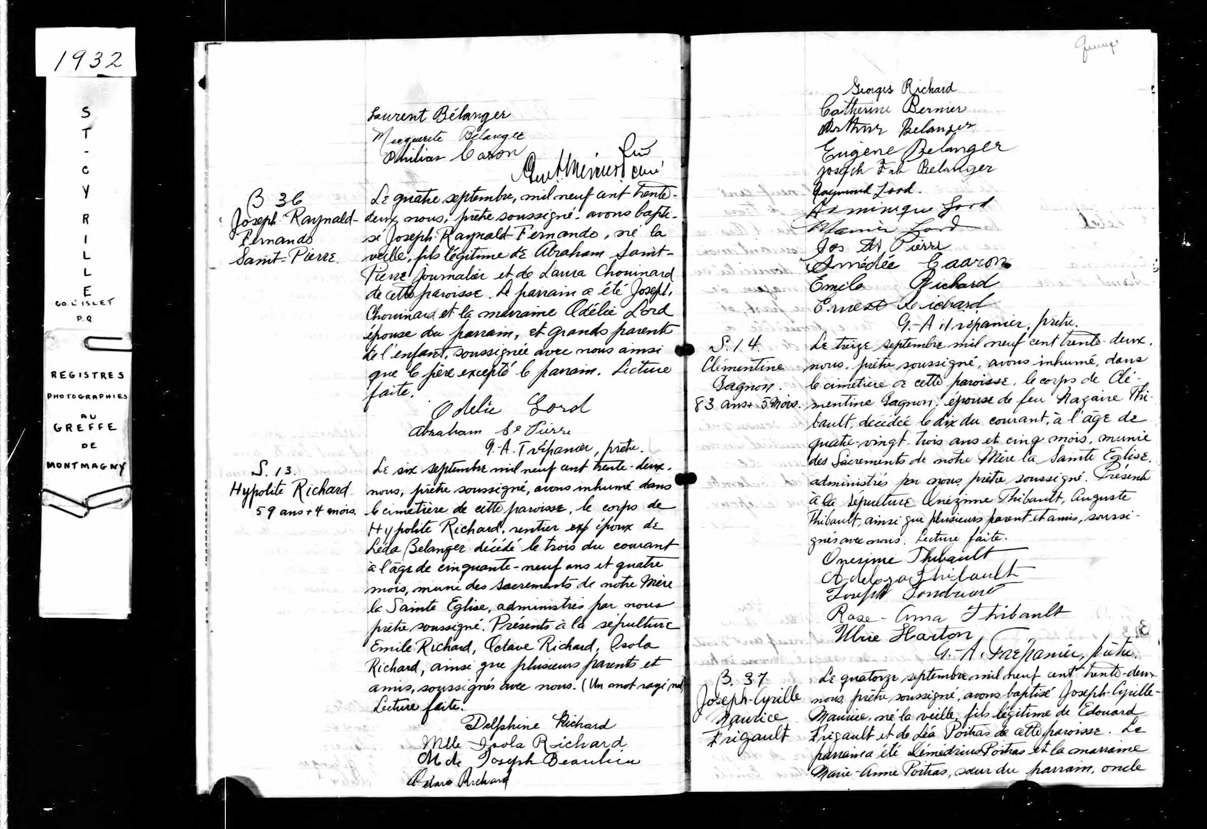 Acte de sépulture