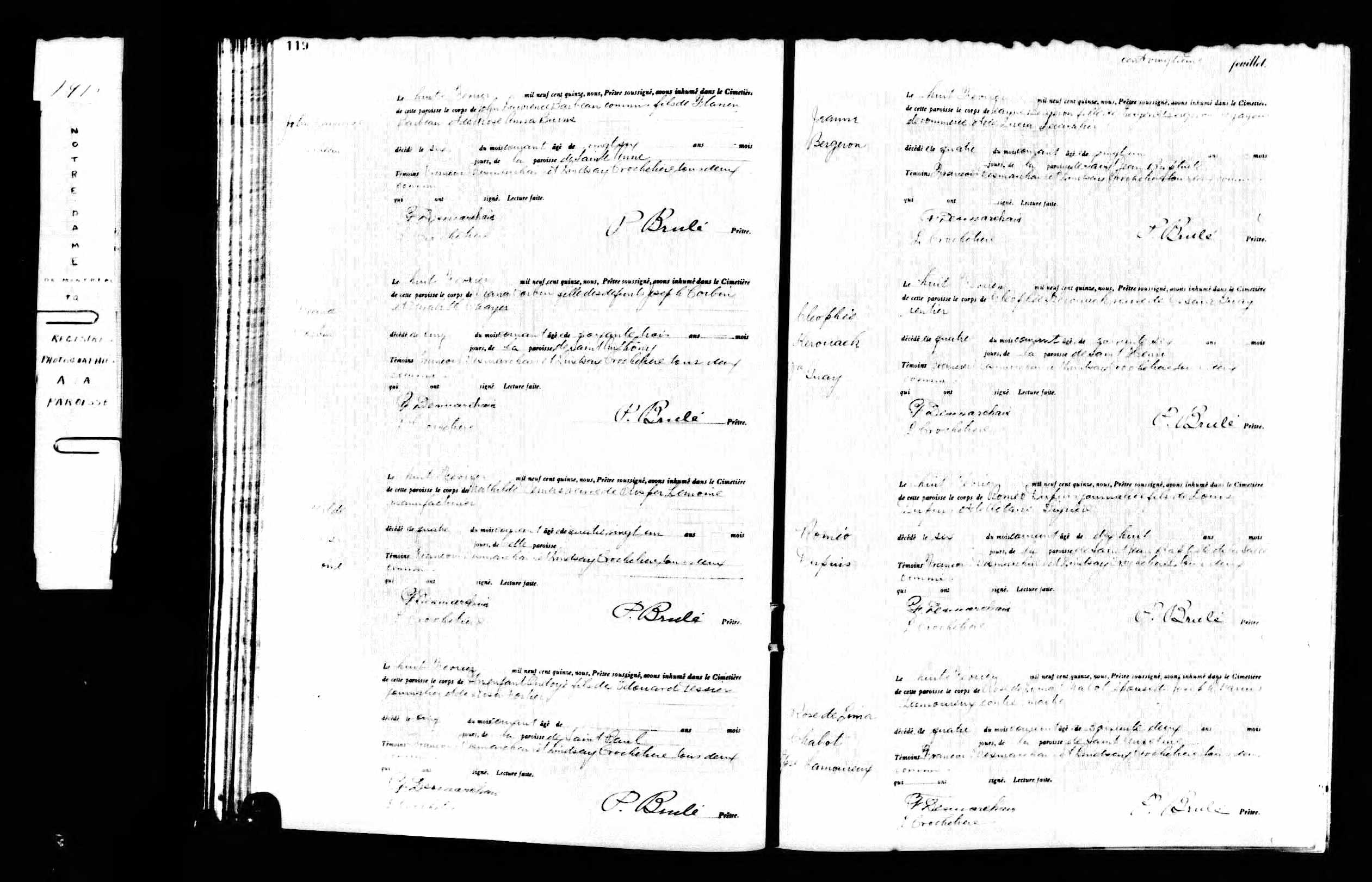 Acte de sépulture