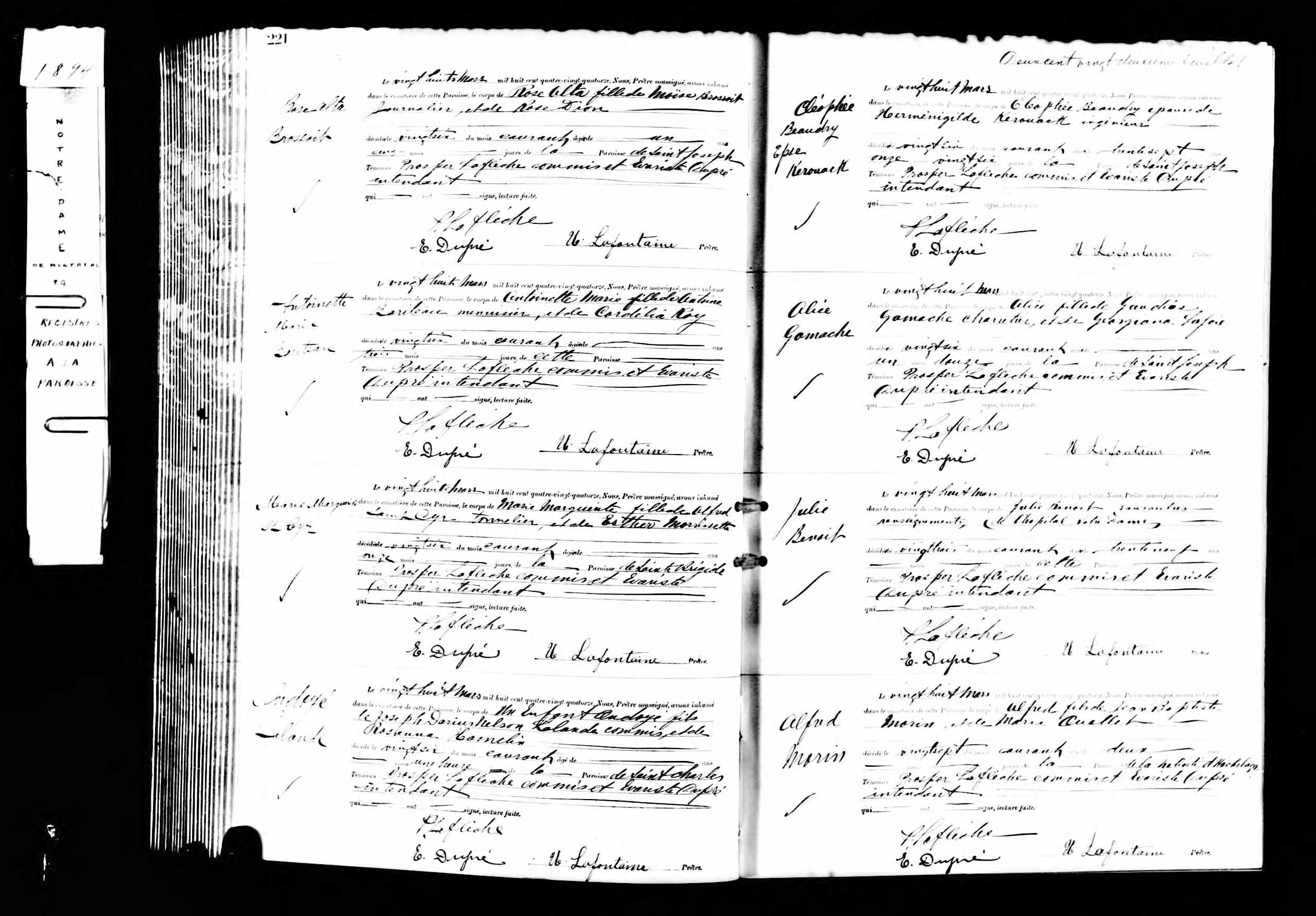 Acte de sépulture