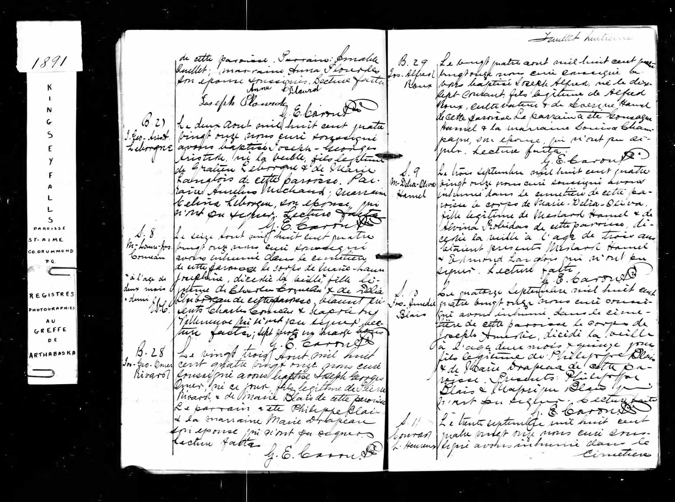  Acte de sépulture
