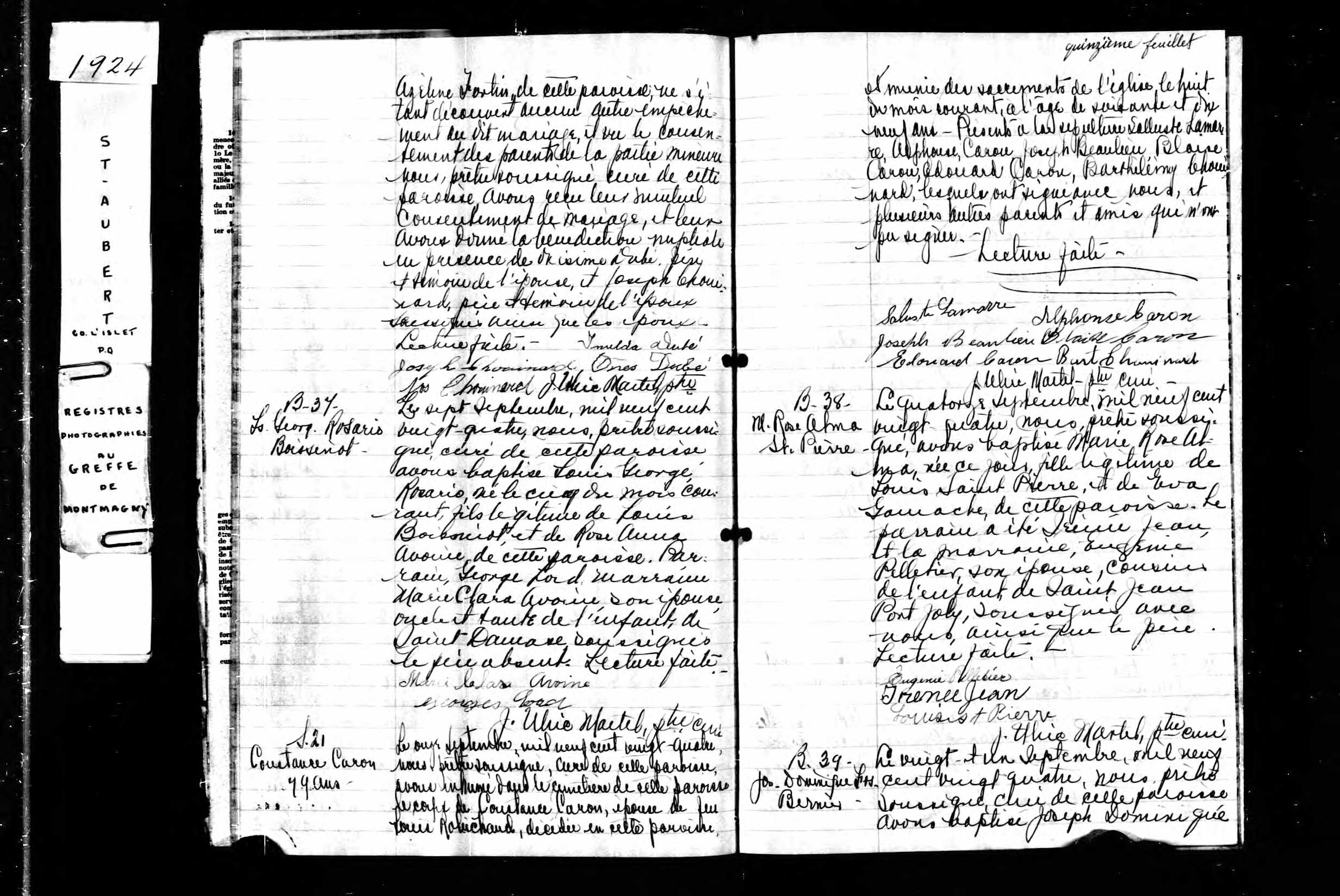 Acte de sépulture