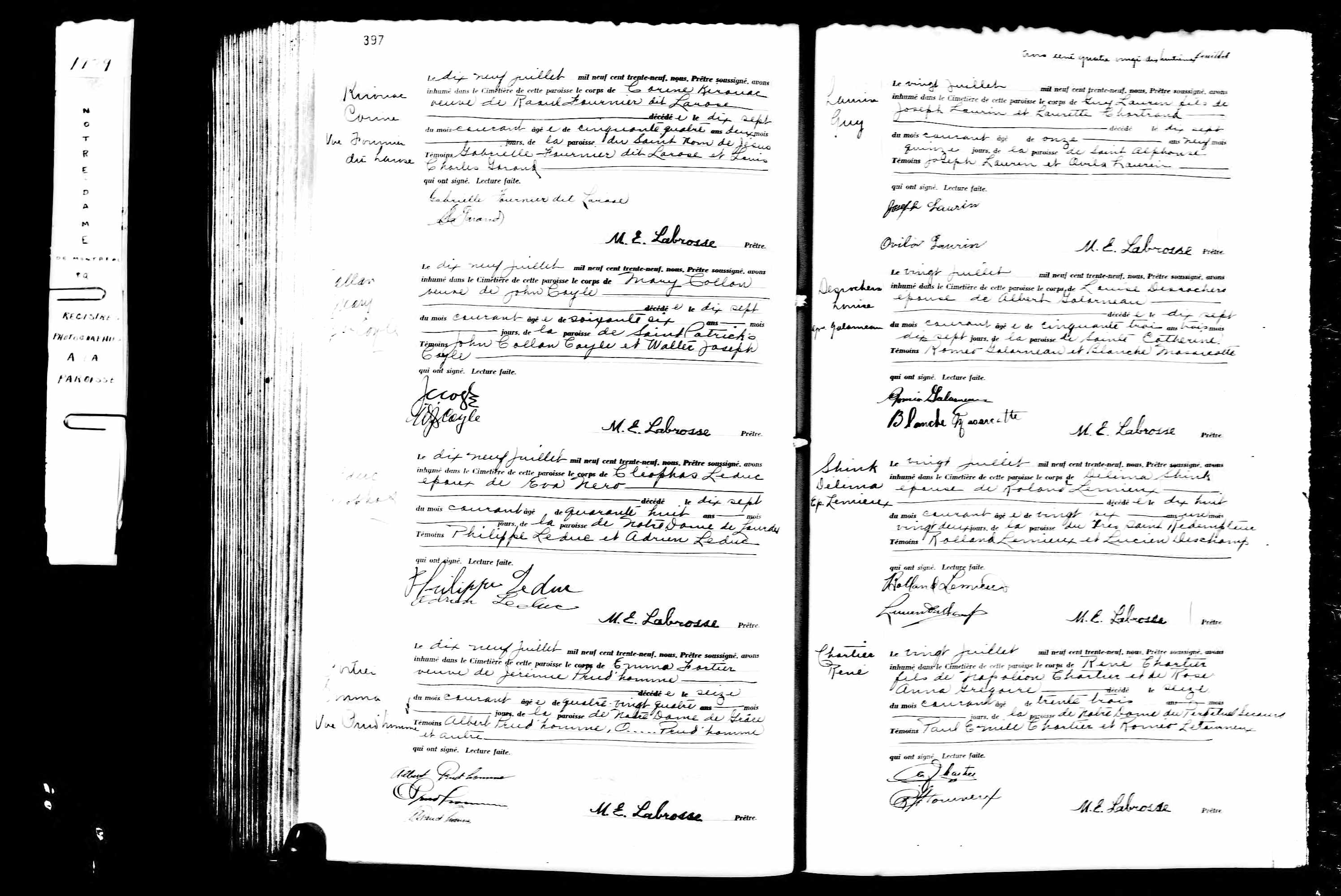 Acte de sépulture